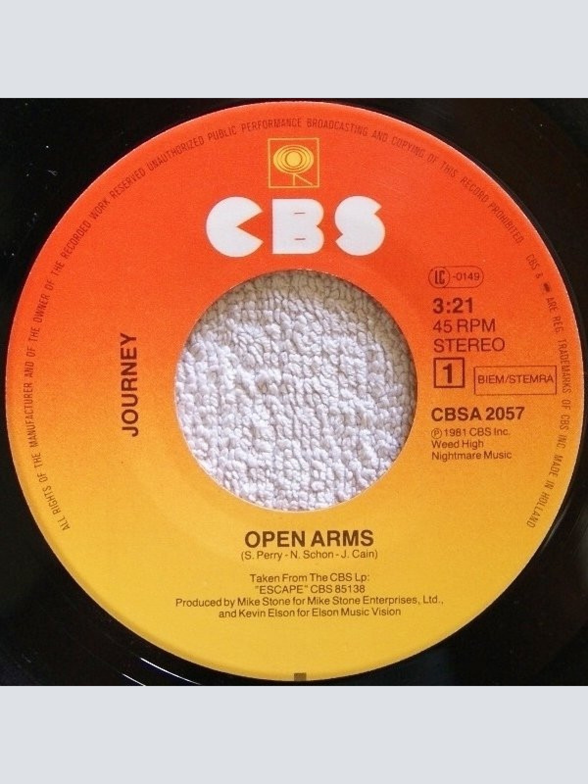 Vinyl / Journey - Open Arms