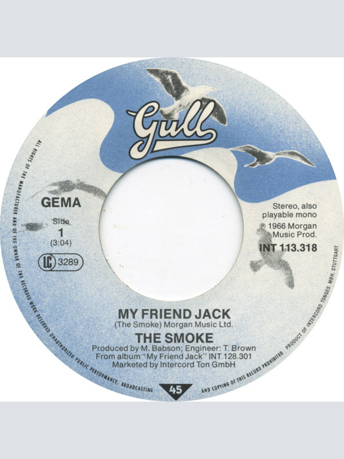 Vinyl / The Smoke - My Friend Jack