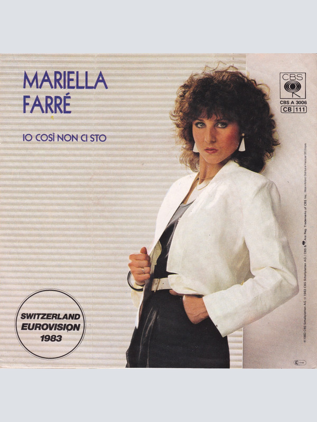 Vinyl / Mariella Farré - Io Così Non Ci Sto