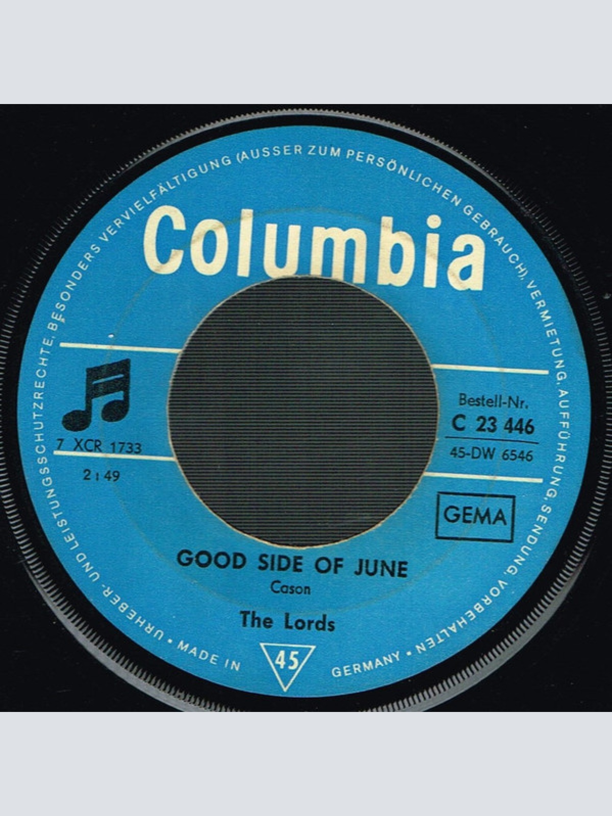 Vinyl / The Lords - Good Side Of June