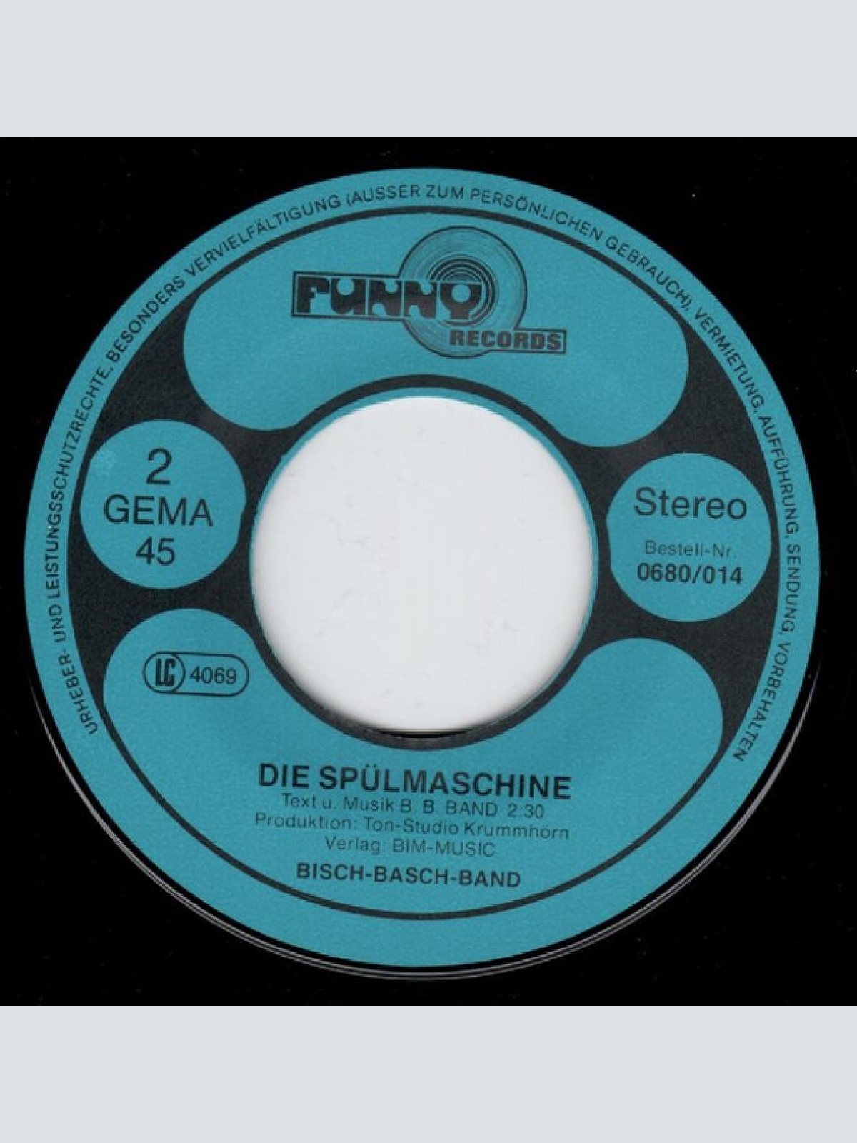 Vinyl / Bisch Basch Band - Die Spülmaschine