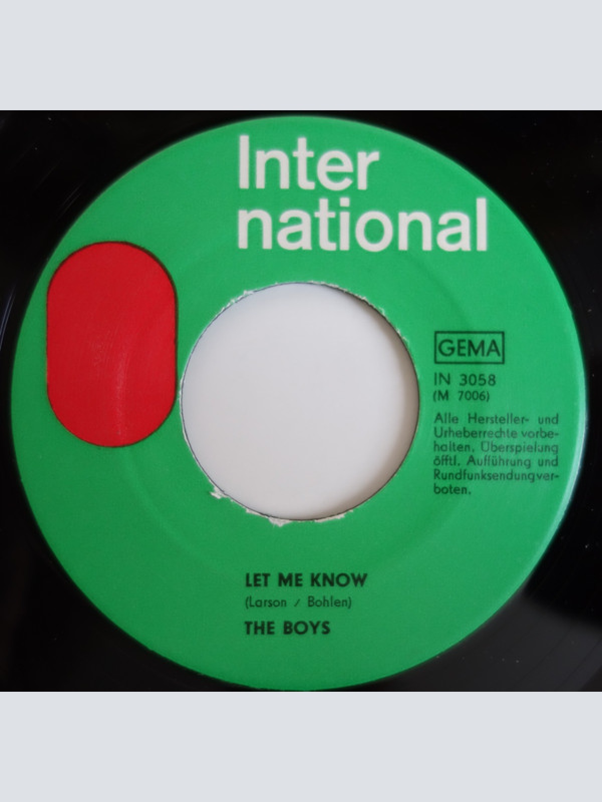 Vinyl / The Boys (26) - Baby, Muß Das Sein? / Let Me Know