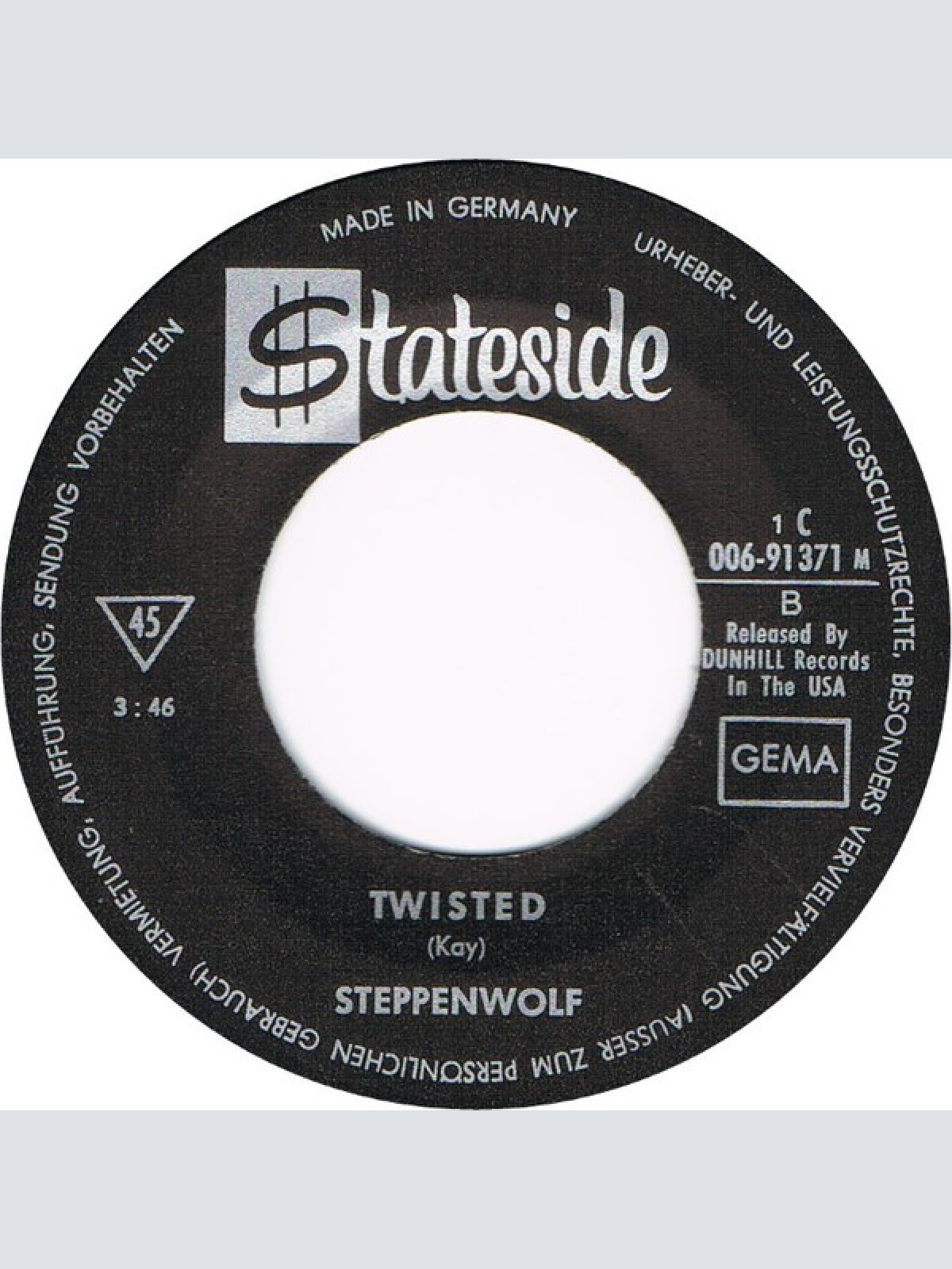 Vinyl / Steppenwolf - Hey Lawdy Mama / Twisted