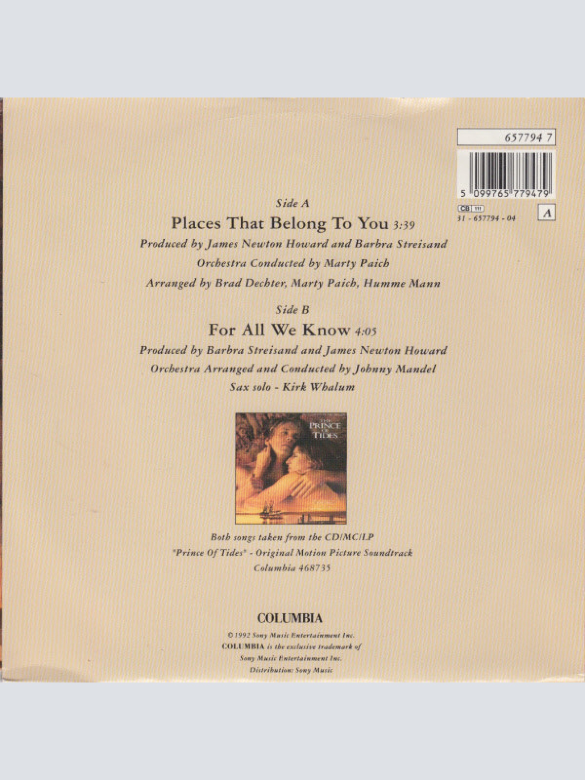 Vinyl / Barbra Streisand - Places That Belong To You