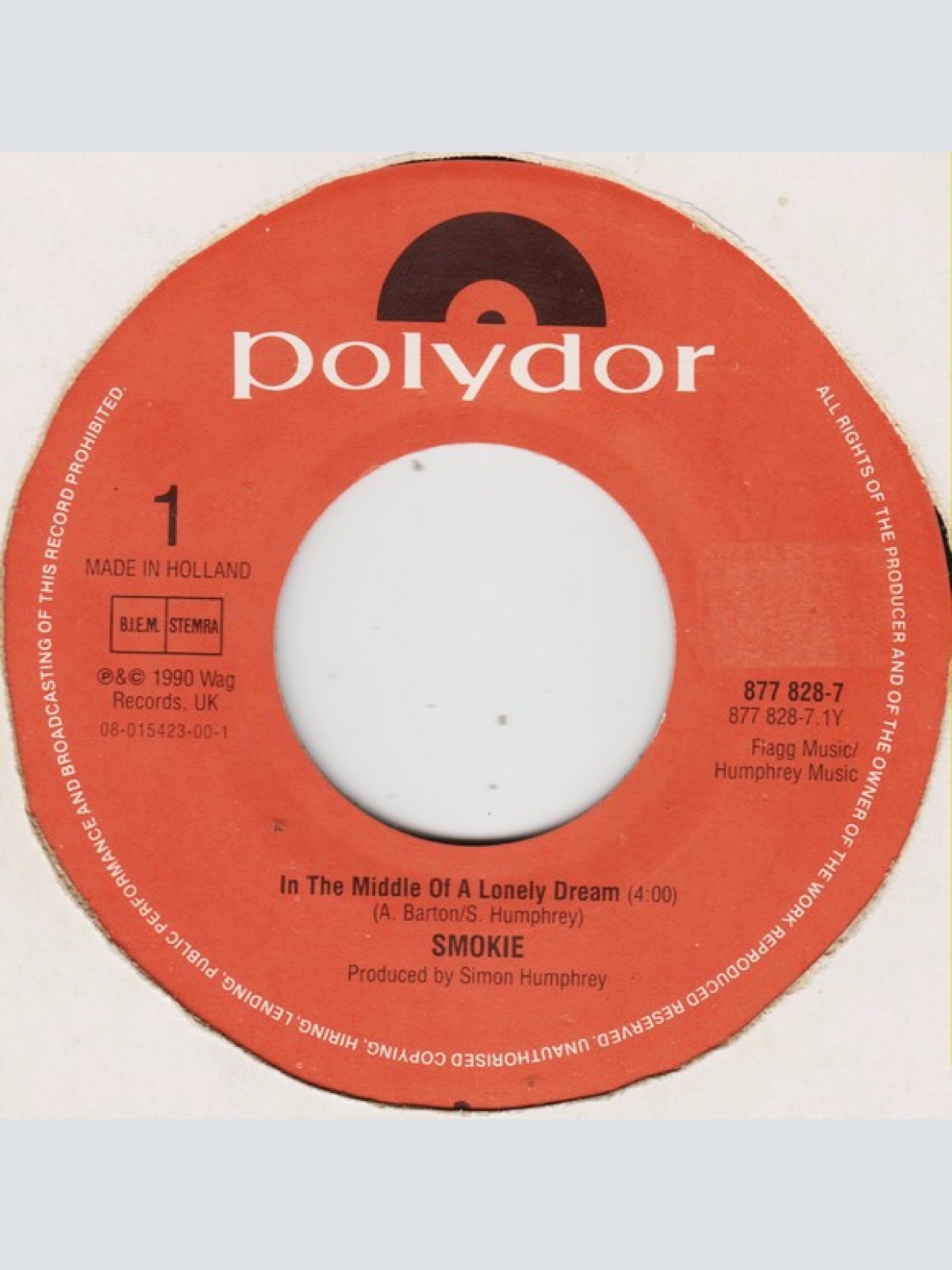 Vinyl / Smokie - In The Middle Of A Lonely Dream