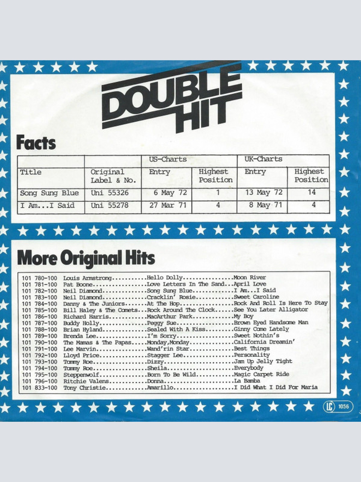 Vinyl / Neil Diamond - Song Sung Blue / I Am... I Said