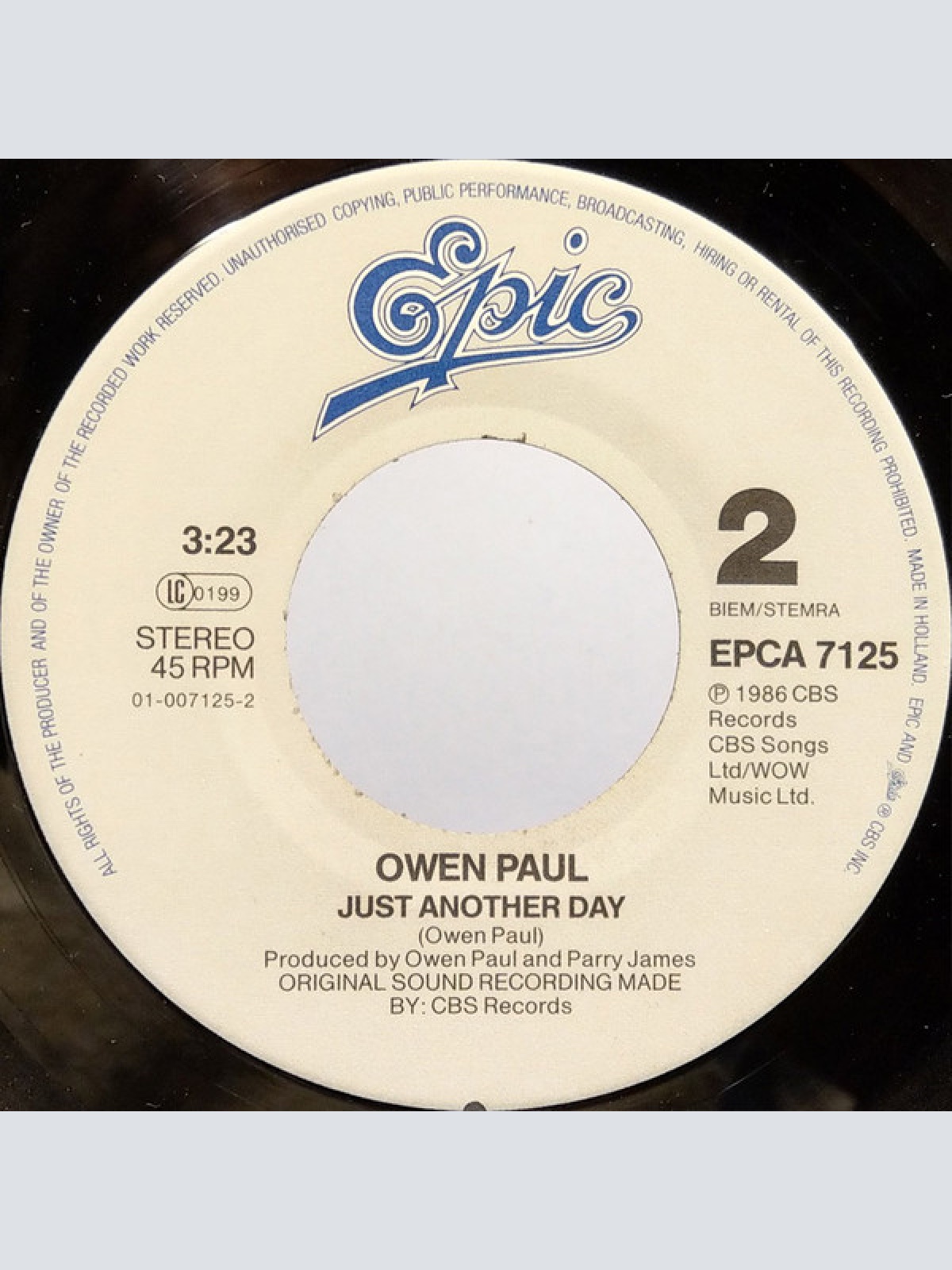 Vinyl / Owen Paul - My Favourite Waste Of Time