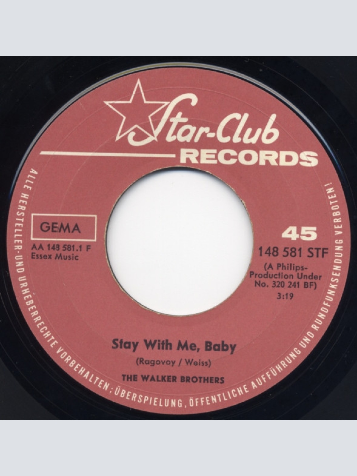Vinyl / The Walker Brothers - Stay With Me, Baby / Turn Out The Moon