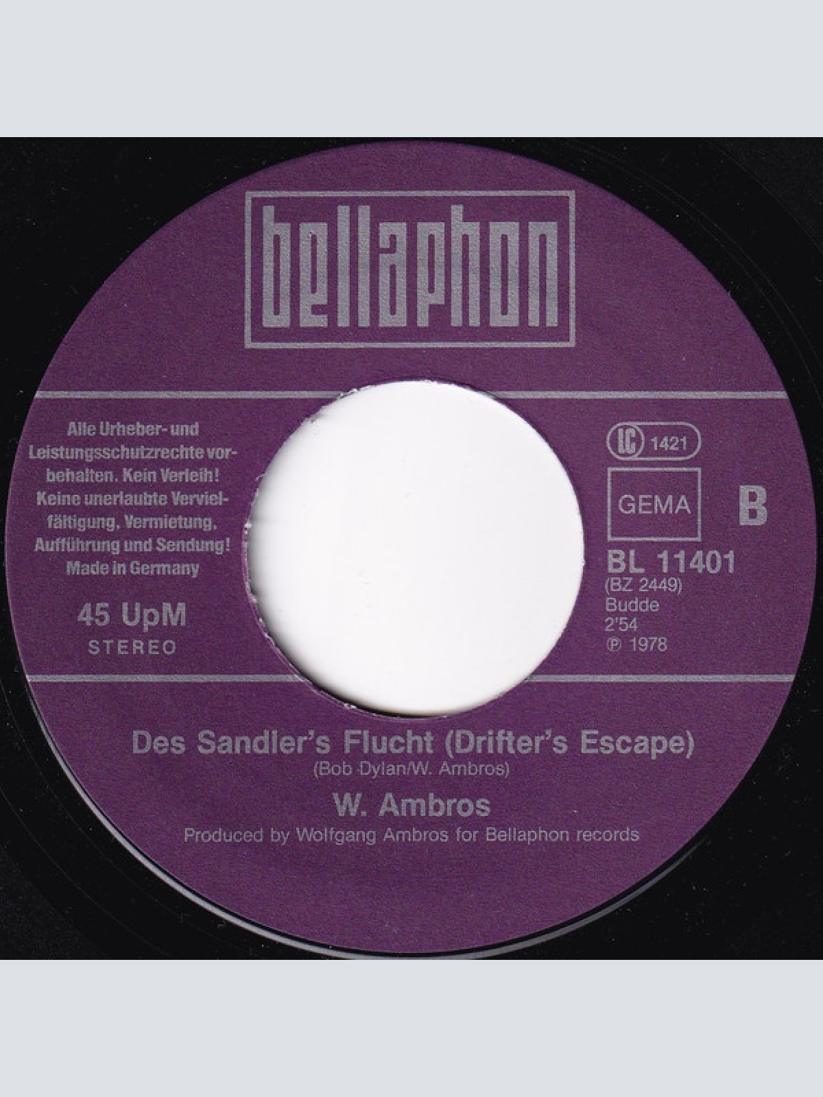 Vinyl / W. Ambros* - I Bin's Ned