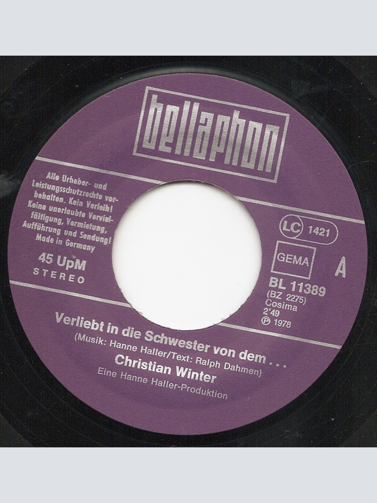 Vinyl / Christian Winter (2) - Verliebt In Die Schwester Von Dem...