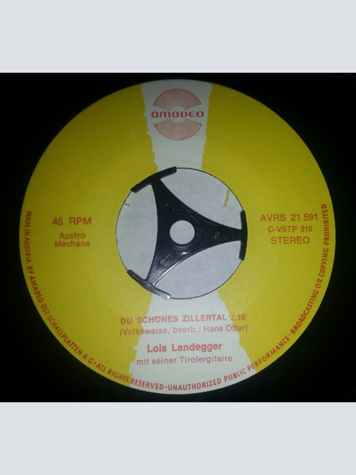 Vinyl / Lois Landegger - Du Schönes Zillertal