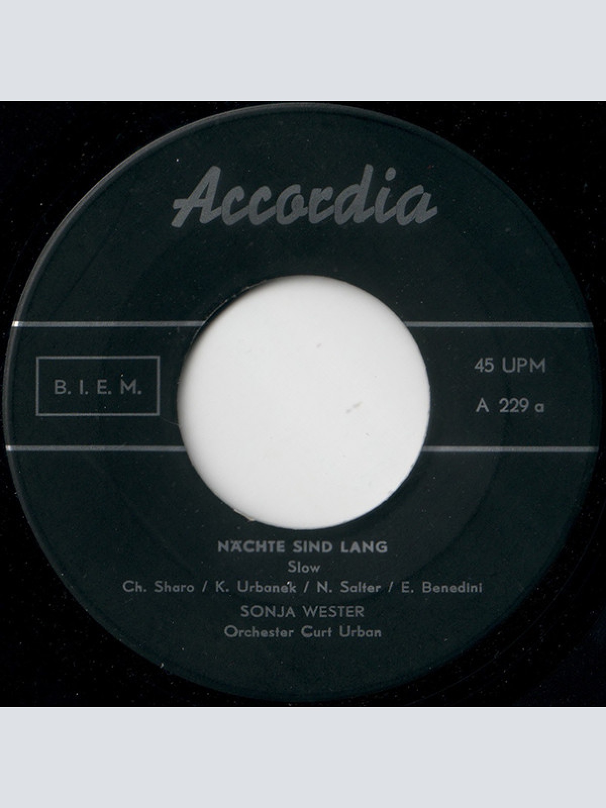 Vinyl / Sonja Wester - Orchester Curt Urban - Nächte Sind Lang / Cowboy-Jimmy