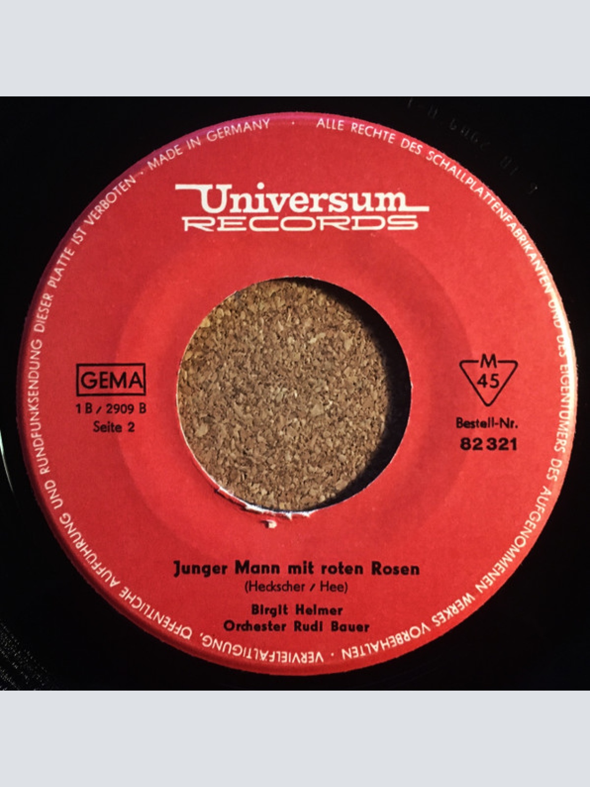 Vinyl / Birgit Helmer - Wo Ist Das Glück Vom Vergangenen Jahr / Junger Mann Mit Roten Rosen