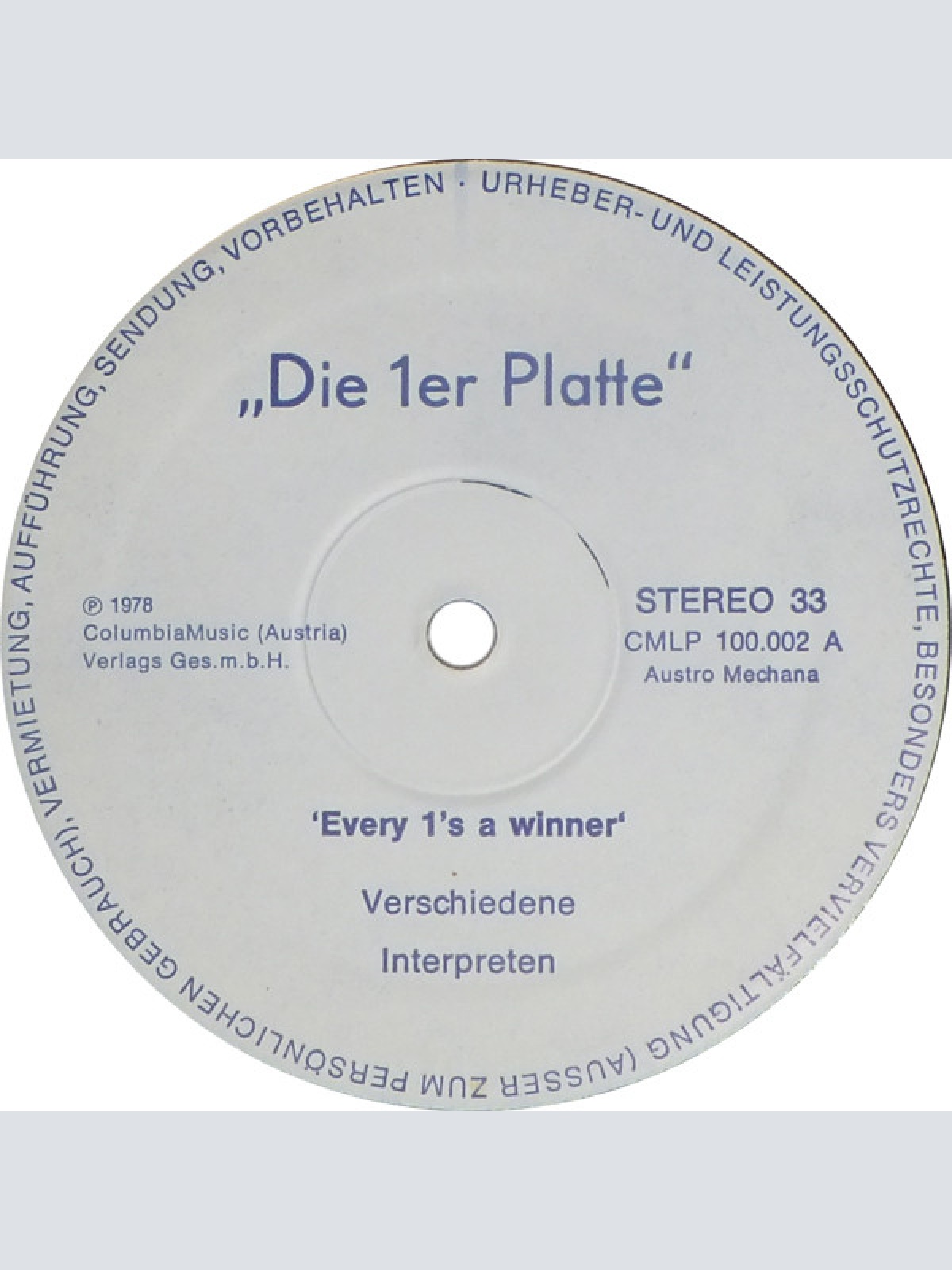 Vinyl / Various - Every 1's A Winner - Die 1er Platte