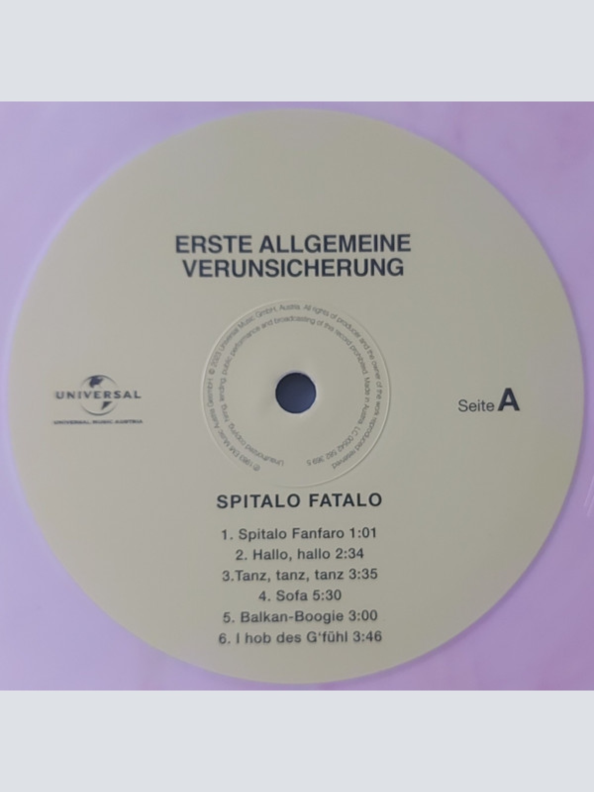 Vinyl / Erste Allgemeine Verunsicherung* - Spitalo Fatalo