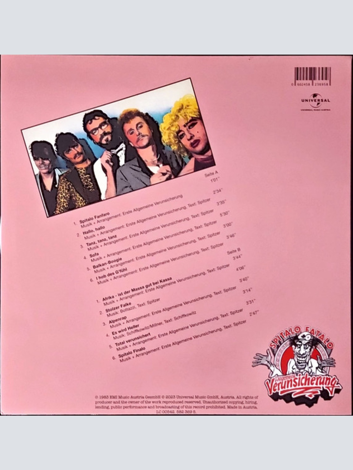 Vinyl / Erste Allgemeine Verunsicherung* - Spitalo Fatalo