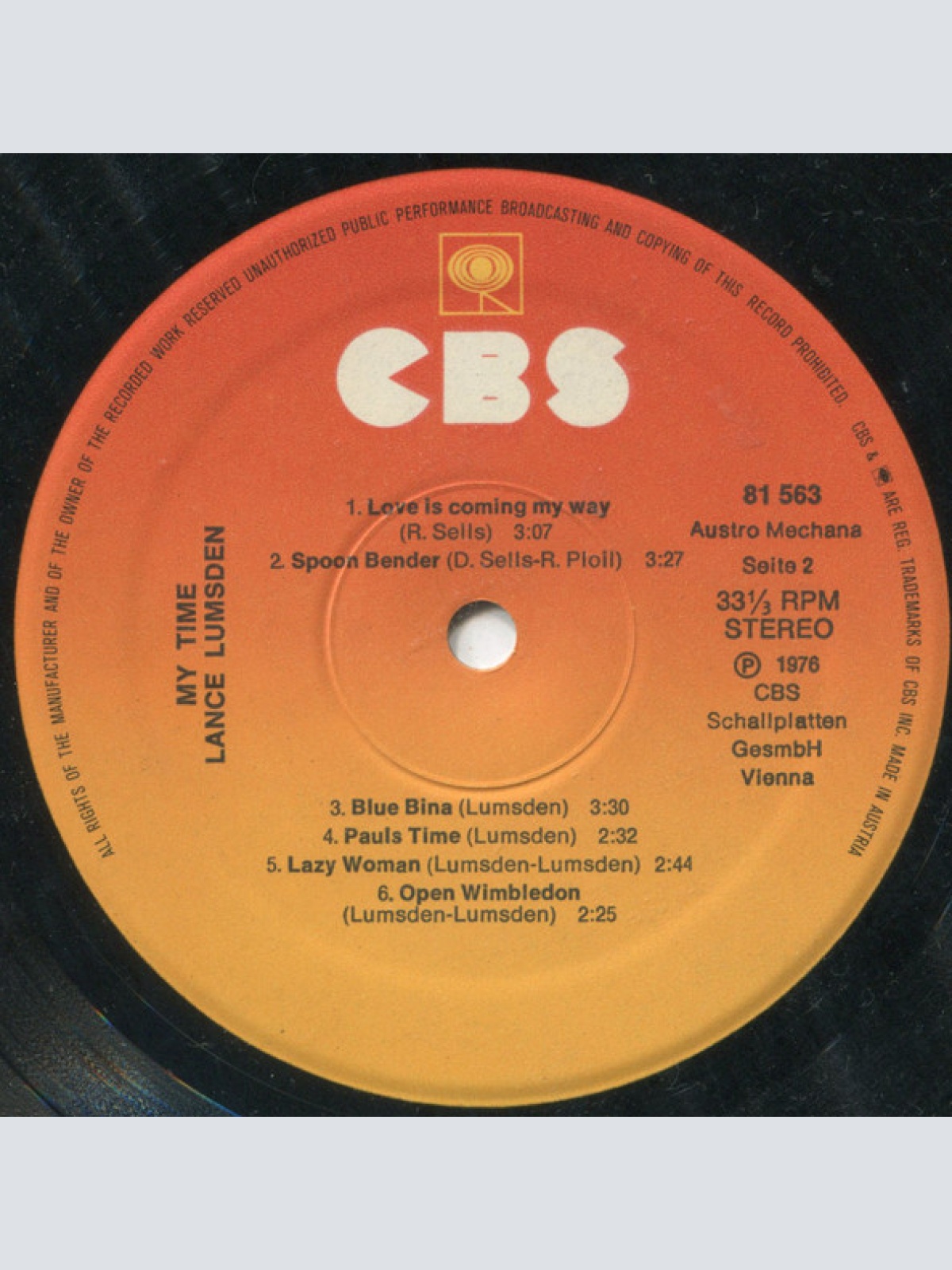 Vinyl / Lance Lumsden - My Time