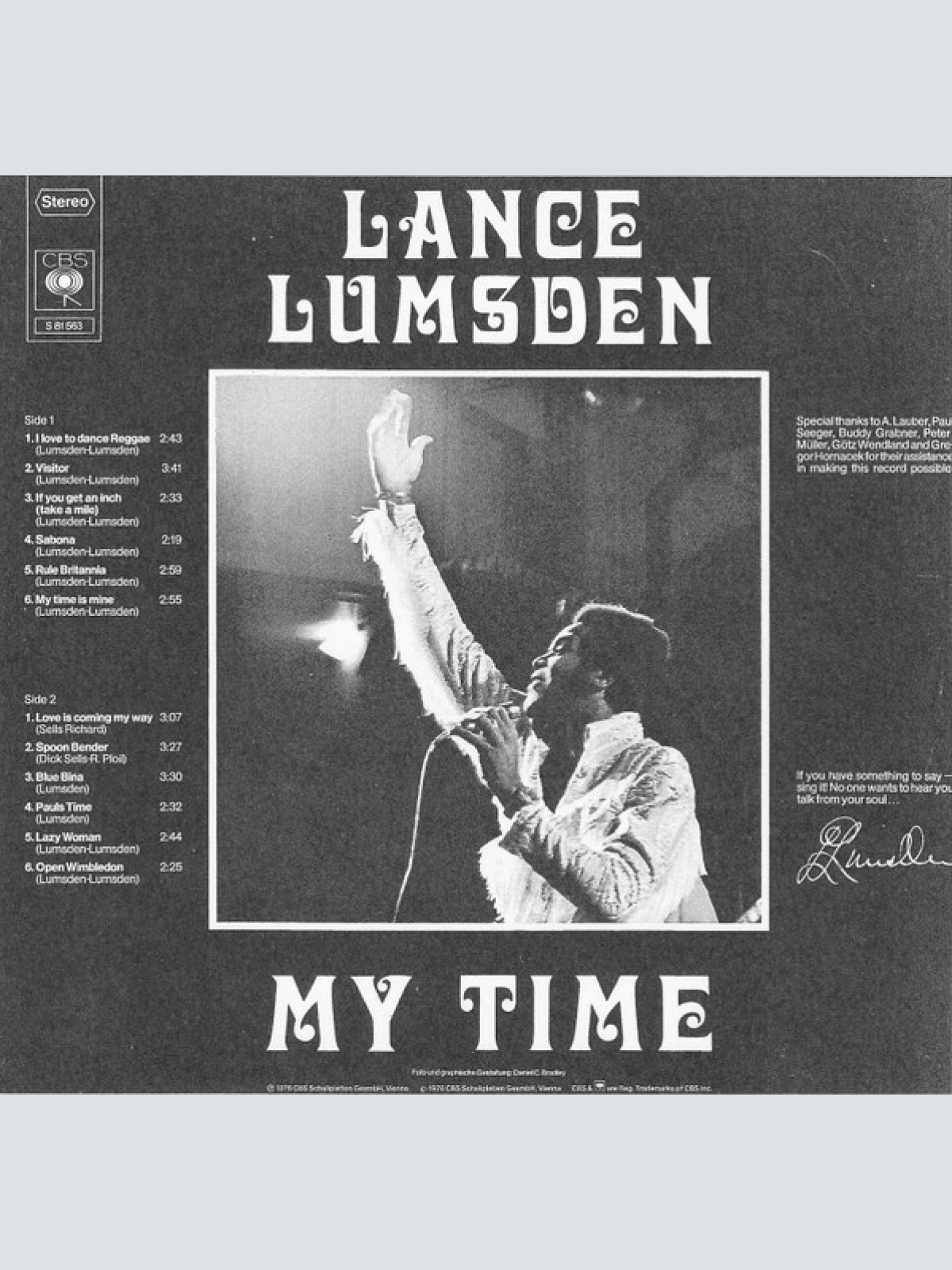 Vinyl / Lance Lumsden - My Time