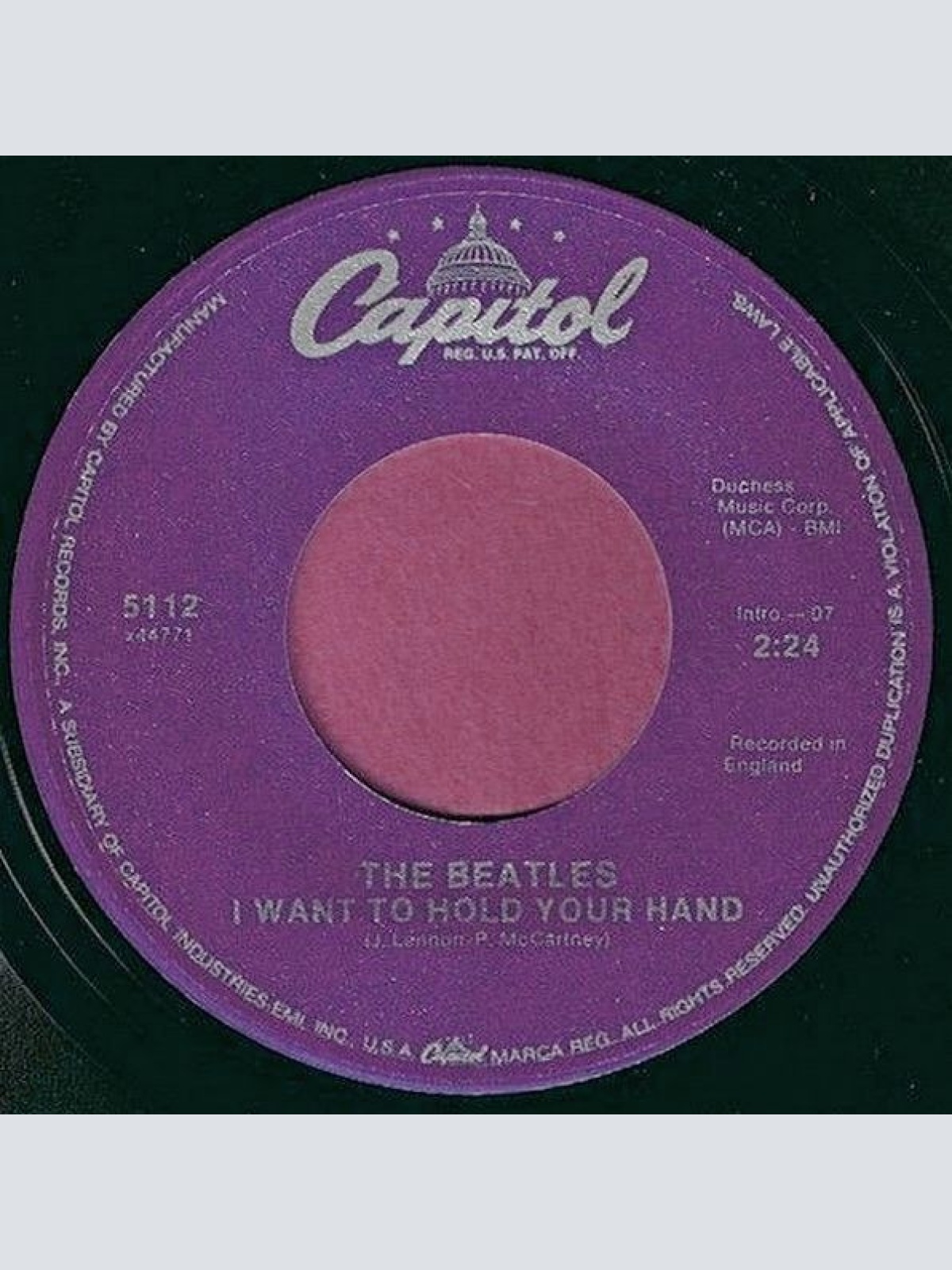 Vinyl / The Beatles - I Want To Hold Your Hand