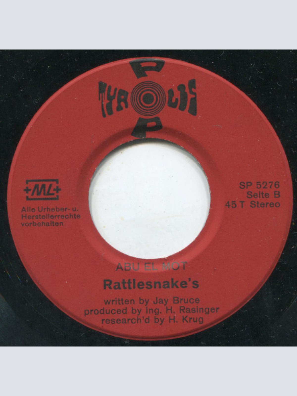 Vinyl / Abu El Mot - America / Rattlesnake's