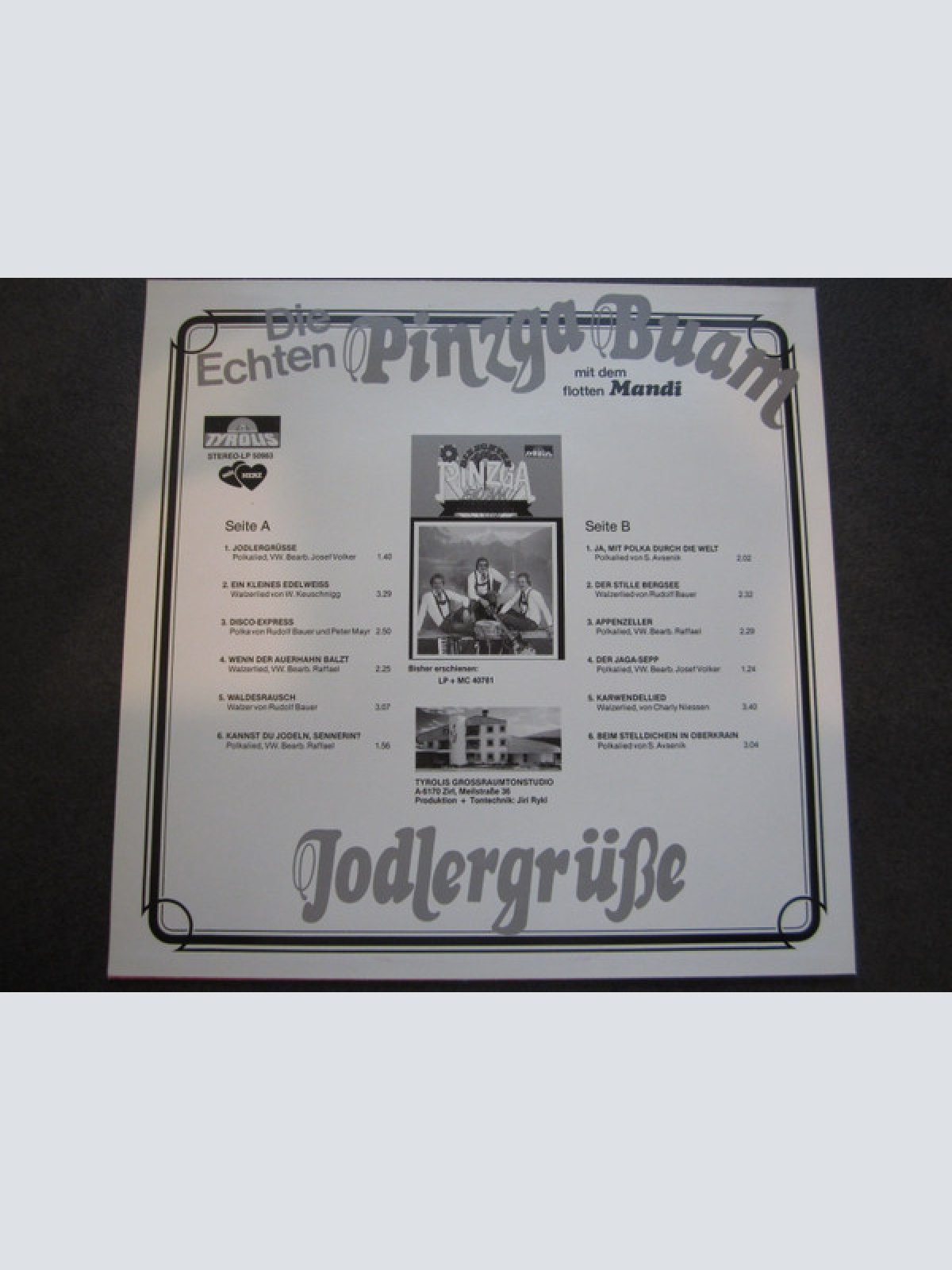 Vinyl / Die Echten Pinzga Buam Mit Dem Flotten Mandi (6) - Jodlergrüße