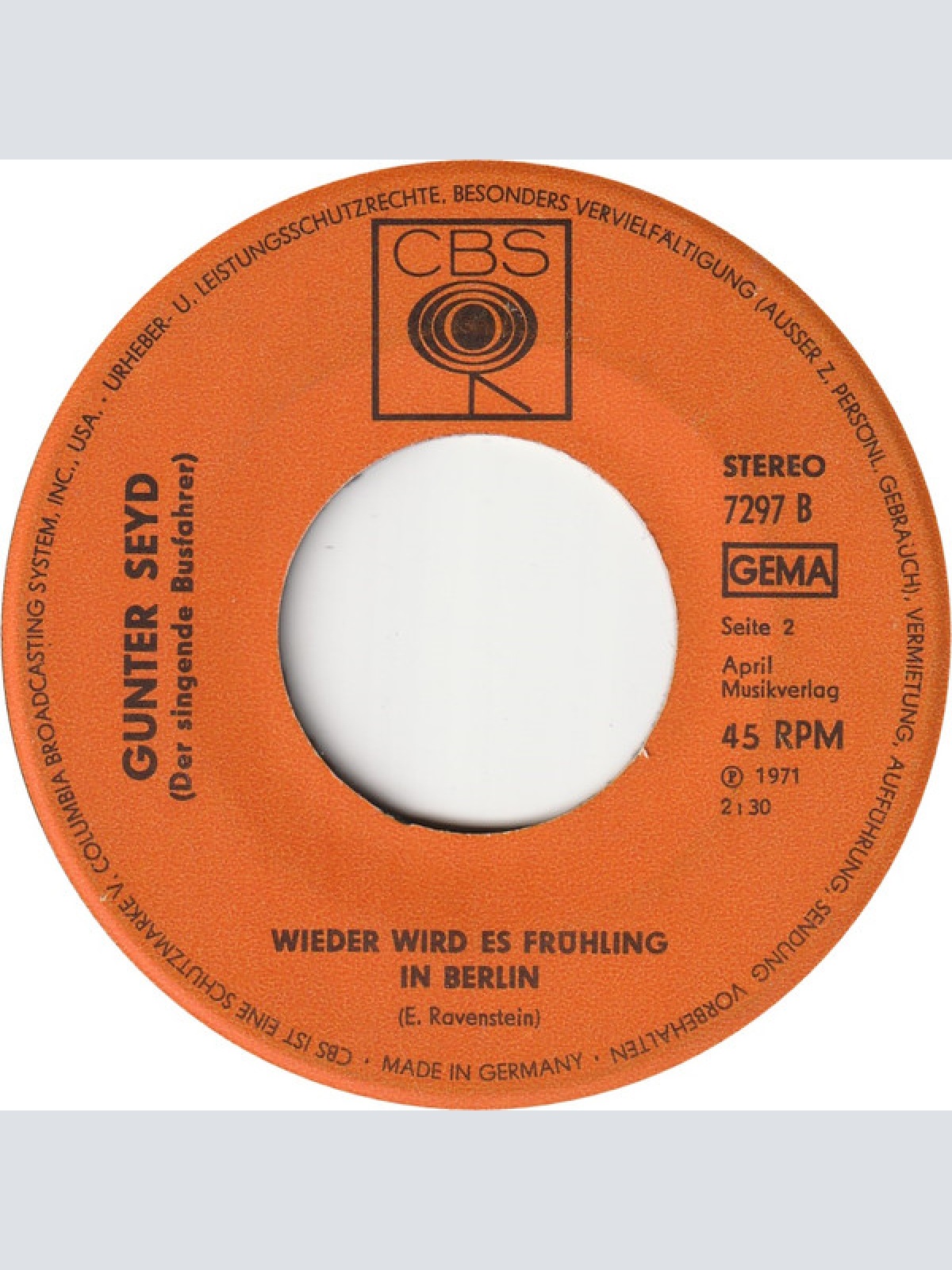 Vinyl / Gunter Seyd - Auf Der Golden Gate von San Francisco