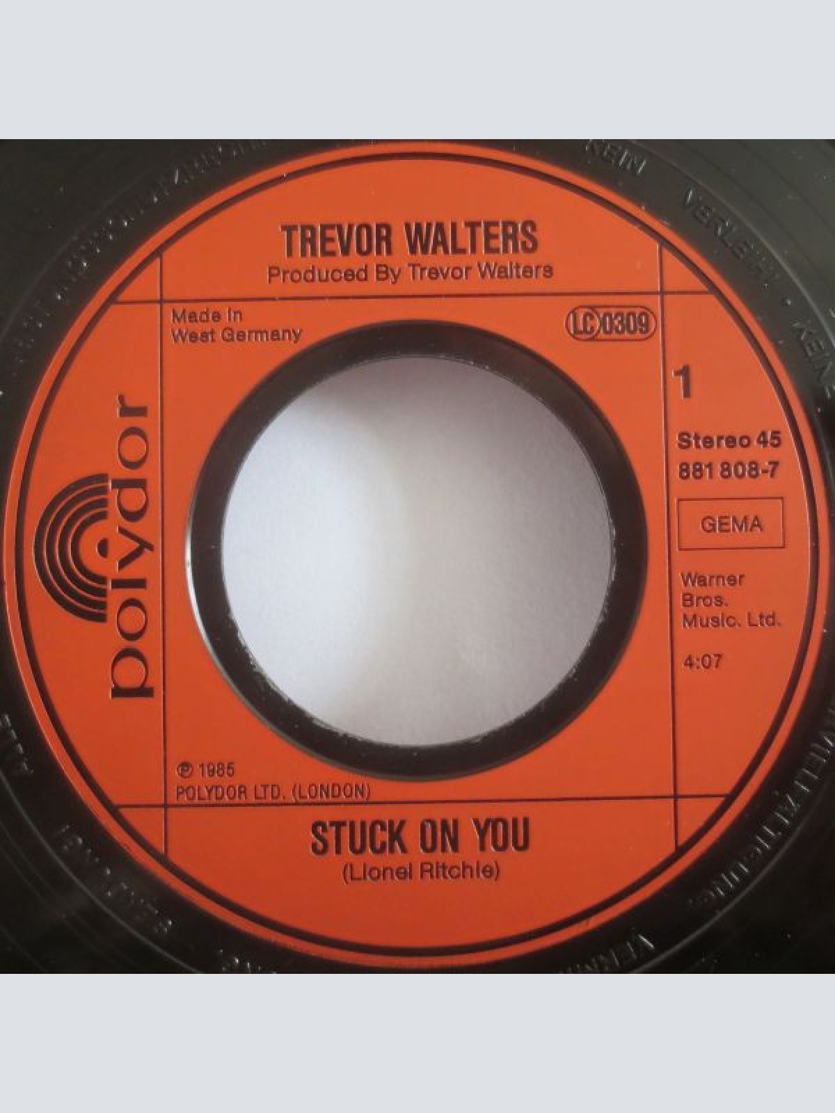 Vinyl / Trevor Walters - Stuck On You