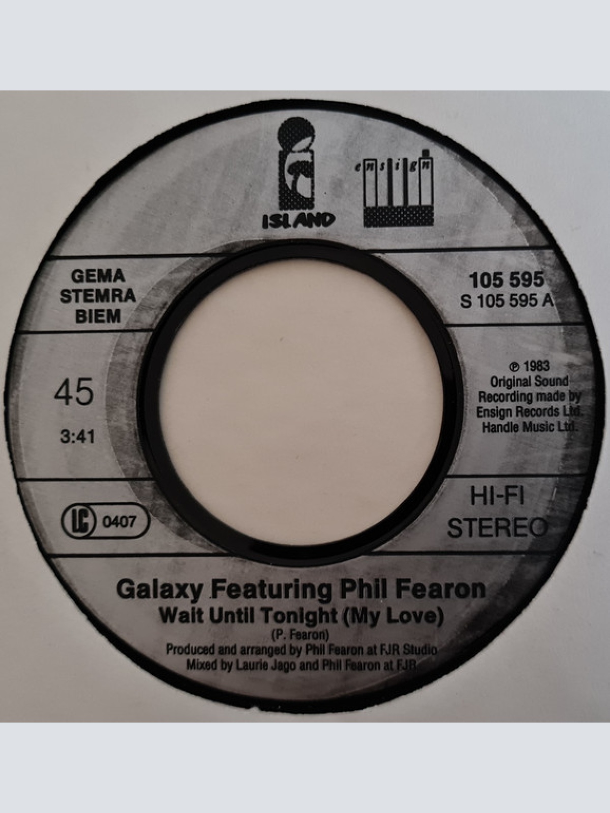Vinyl / Galaxy (4) Featuring Phil Fearon - Wait Until Tonight (My Love)