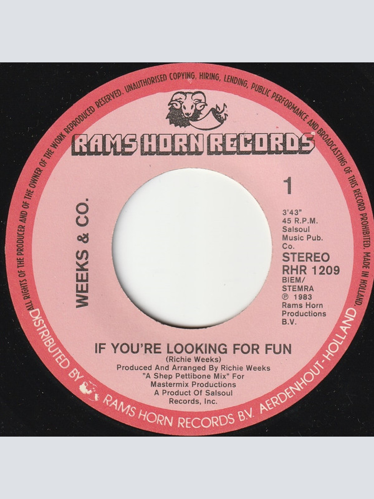 Vinyl / Weeks & Co. - If You're Looking For Fun