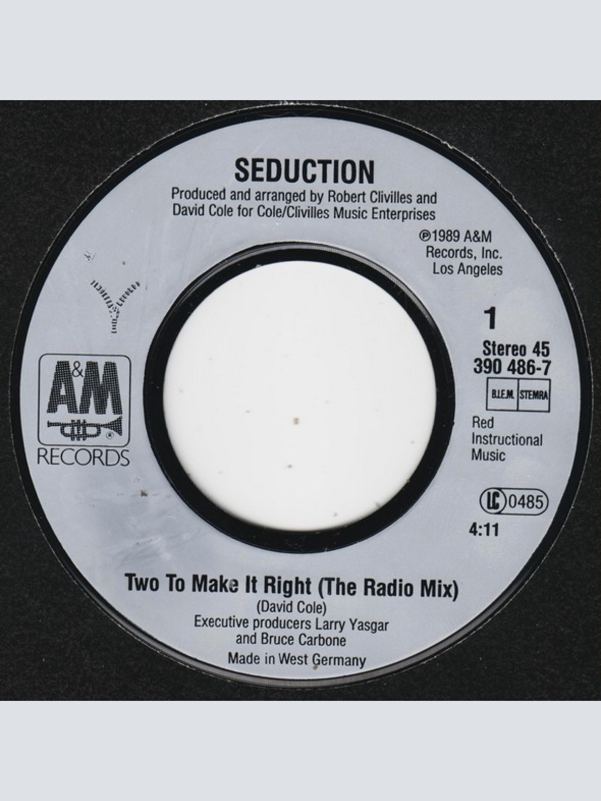 Vinyl / Seduction - Two To Make It Right