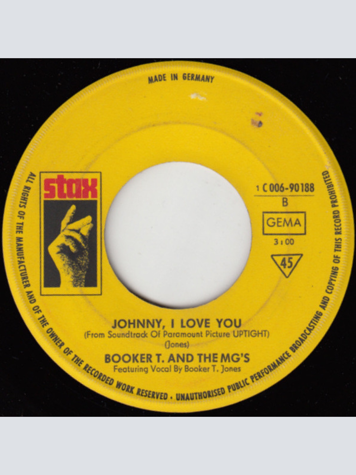 Vinyl / Booker T. & The MG's* - Time Is Tight / Johnny, I Love You