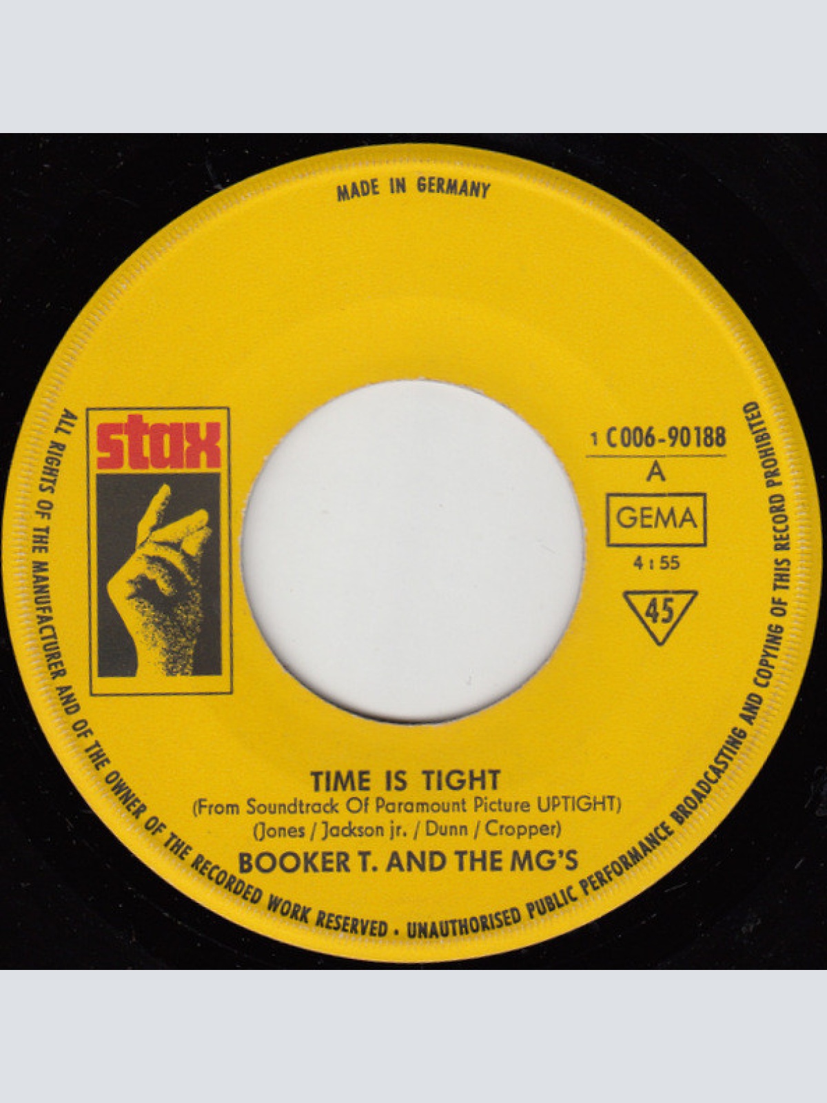 Vinyl / Booker T. & The MG's* - Time Is Tight / Johnny, I Love You