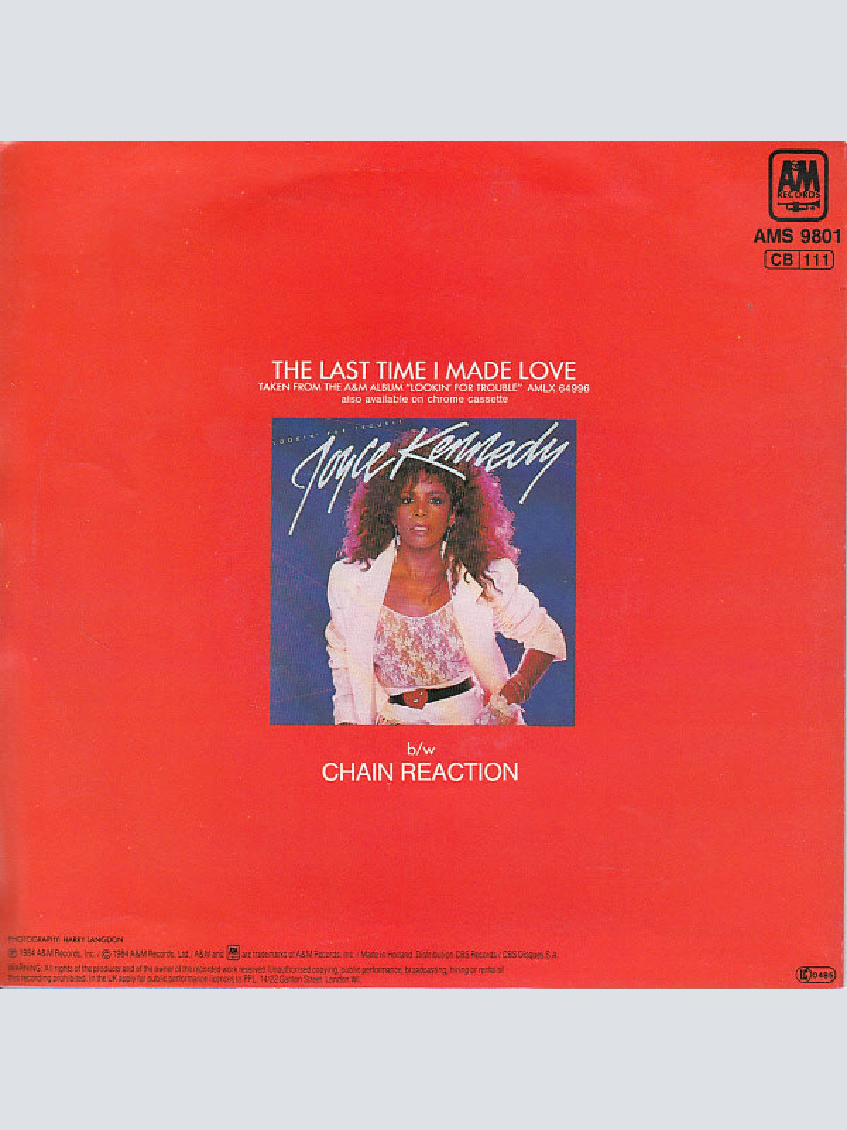 Vinyl / Joyce Kennedy Featuring Jeffrey Osborne - The Last Time I Made Love