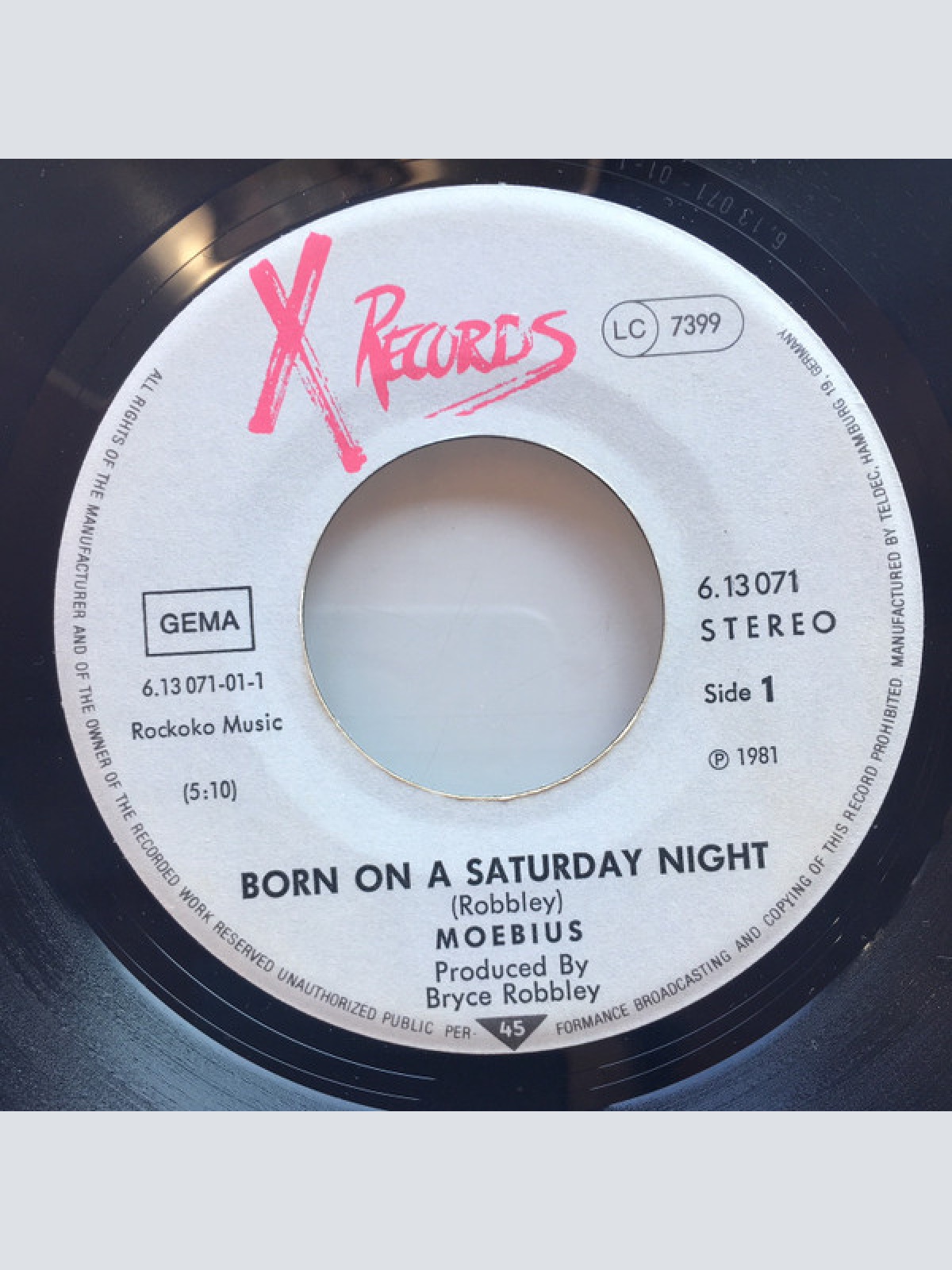 Vinyl / Moebius (2) - Born On A Saturday Night