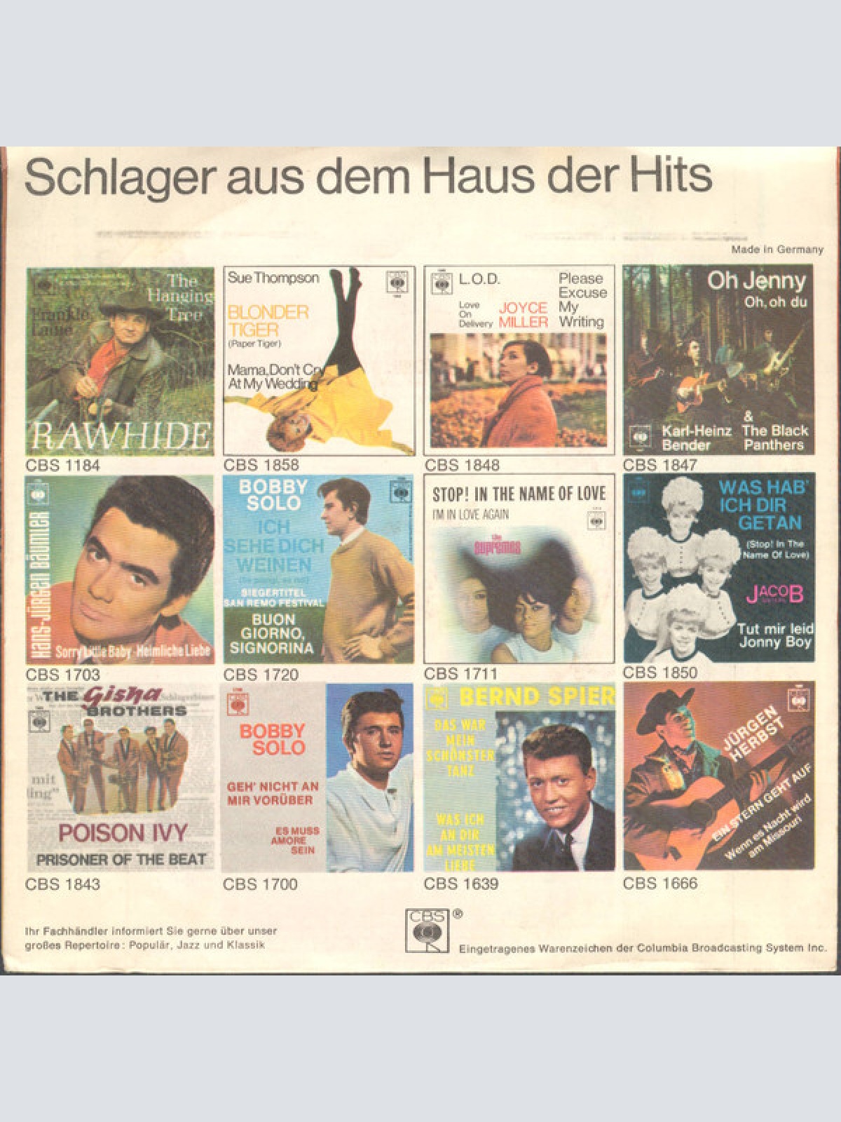 Vinyl / Marika Kilius - Fats And His Cats - Erst Kam Ein Verliebter Blick