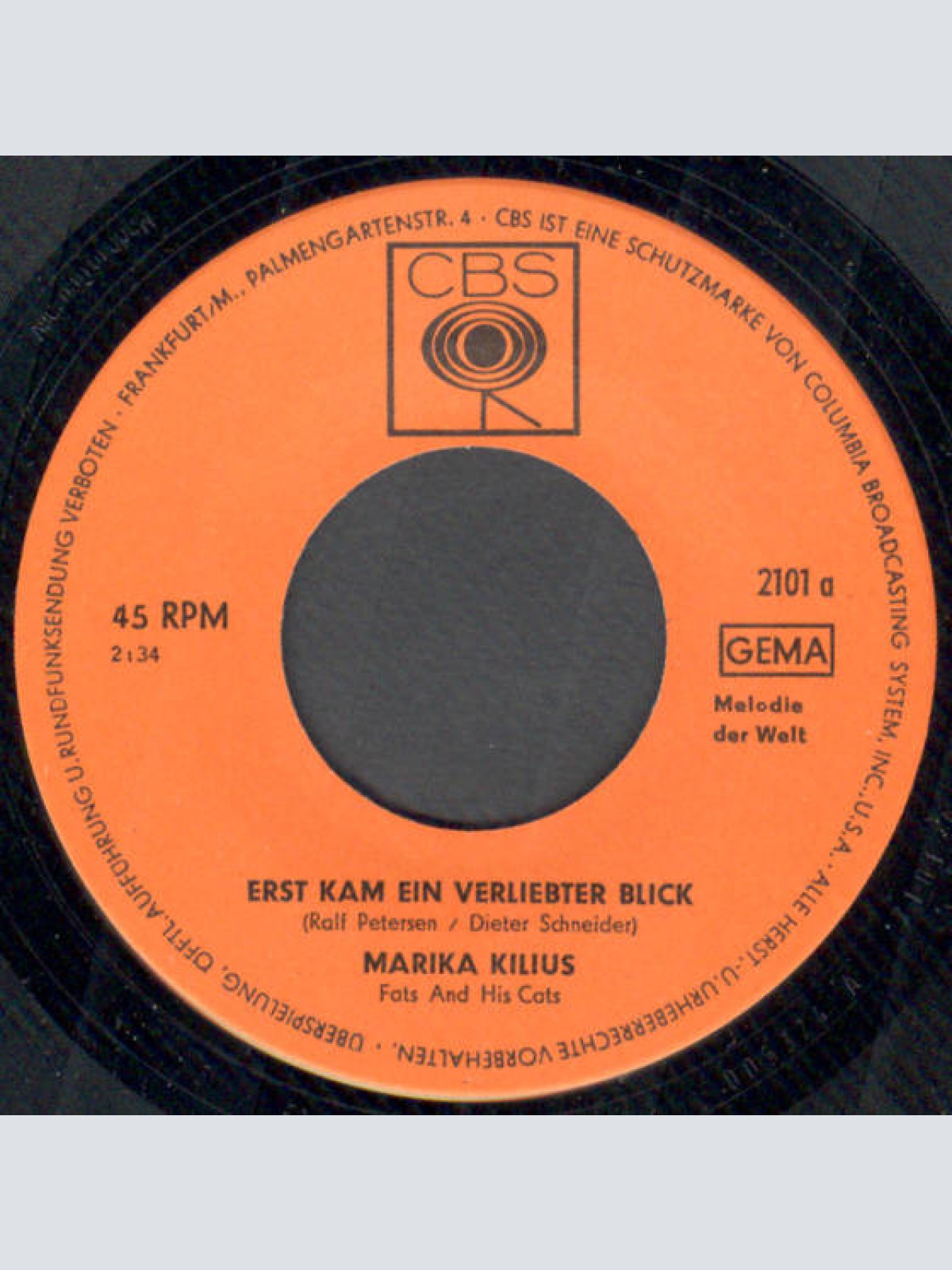 Vinyl / Marika Kilius - Fats And His Cats - Erst Kam Ein Verliebter Blick