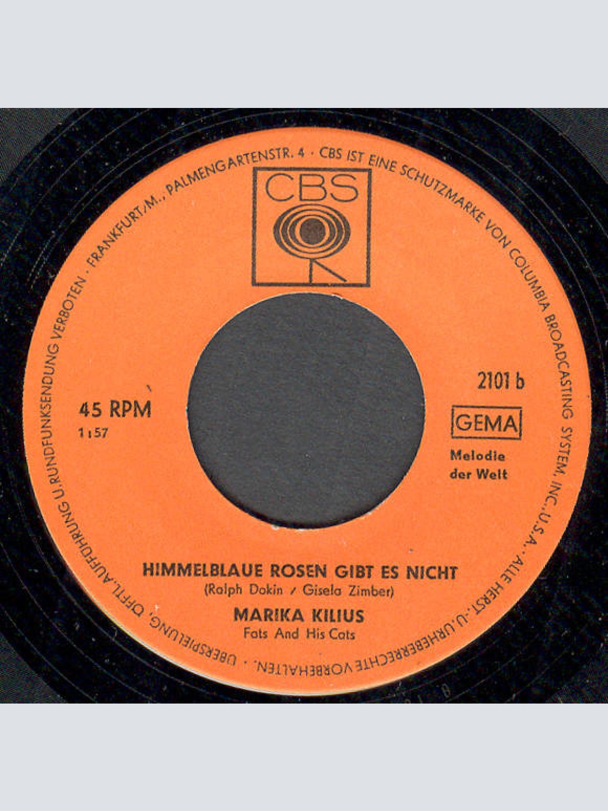 Vinyl / Marika Kilius - Fats And His Cats - Erst Kam Ein Verliebter Blick