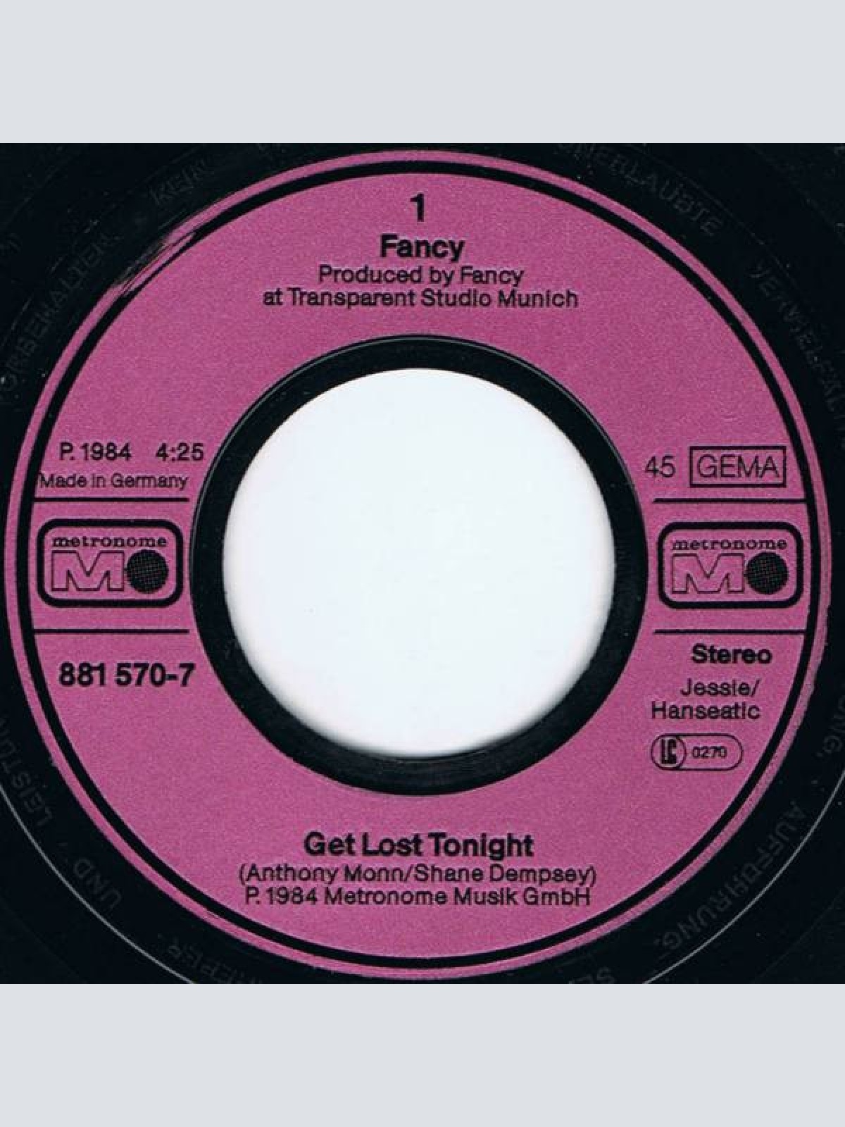 Vinyl / Fancy - Get Lost Tonight