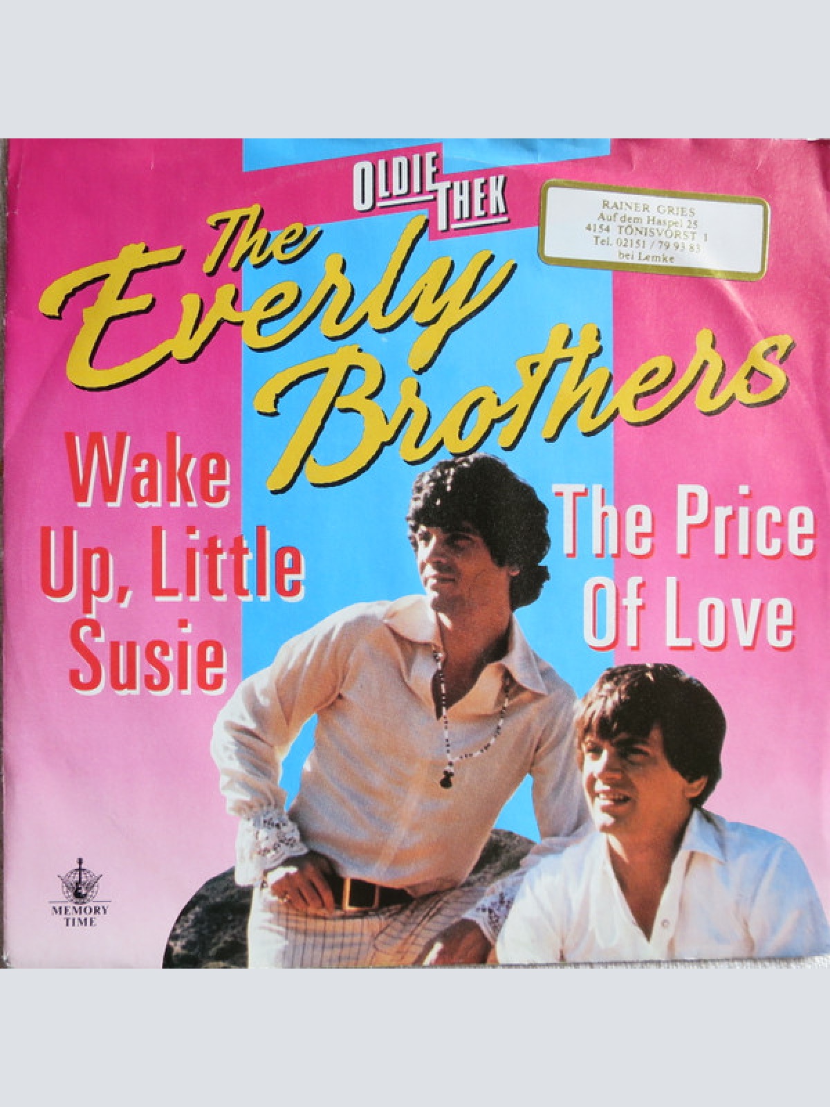 Vinyl / Everly Brothers - Wake Up, Little Susie / The Price Of Love