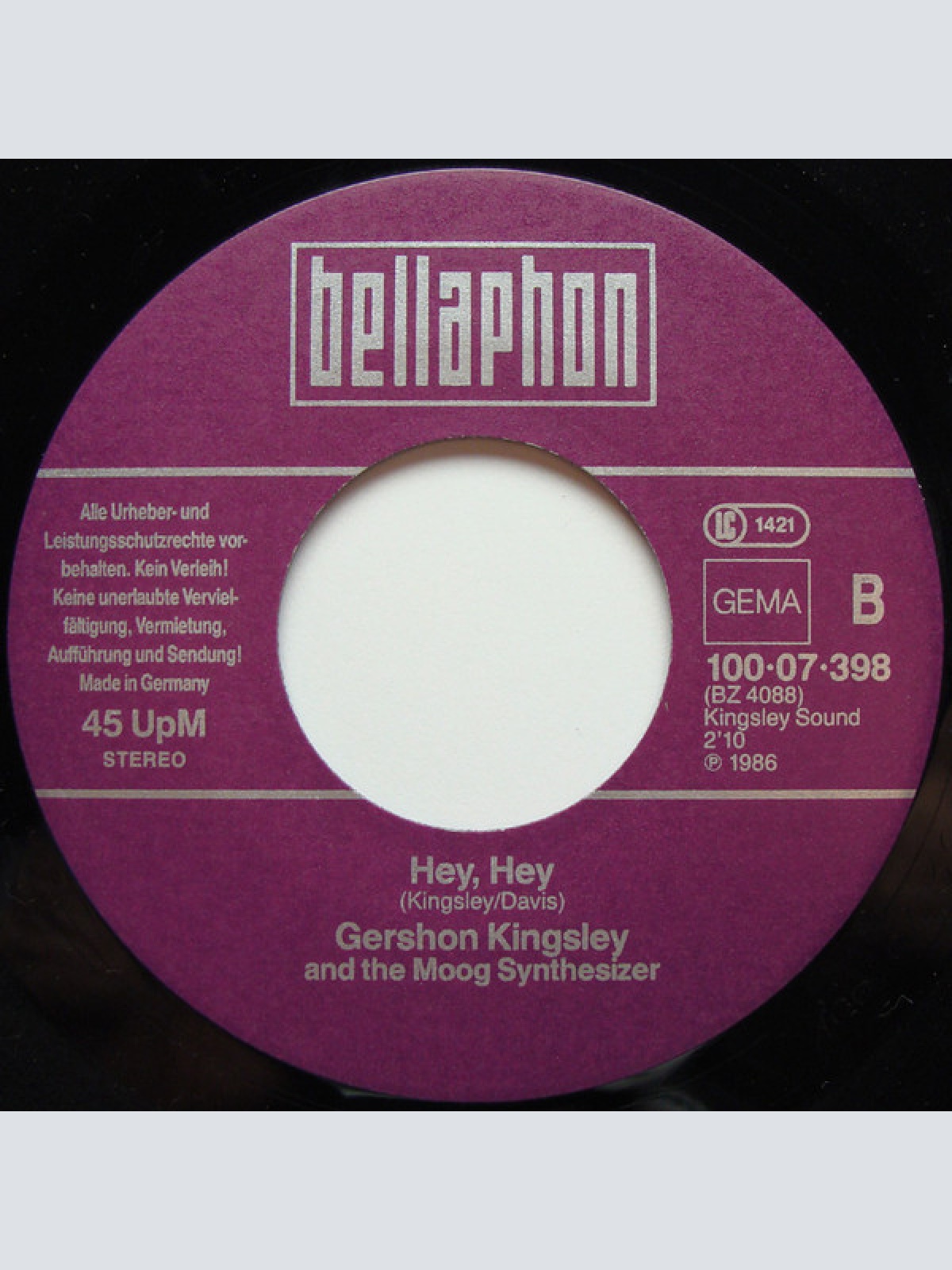 Vinyl / Mister K.* / Gershon Kingsley And The Moog Synthesizer* - Pop Corn / Hey, Hey