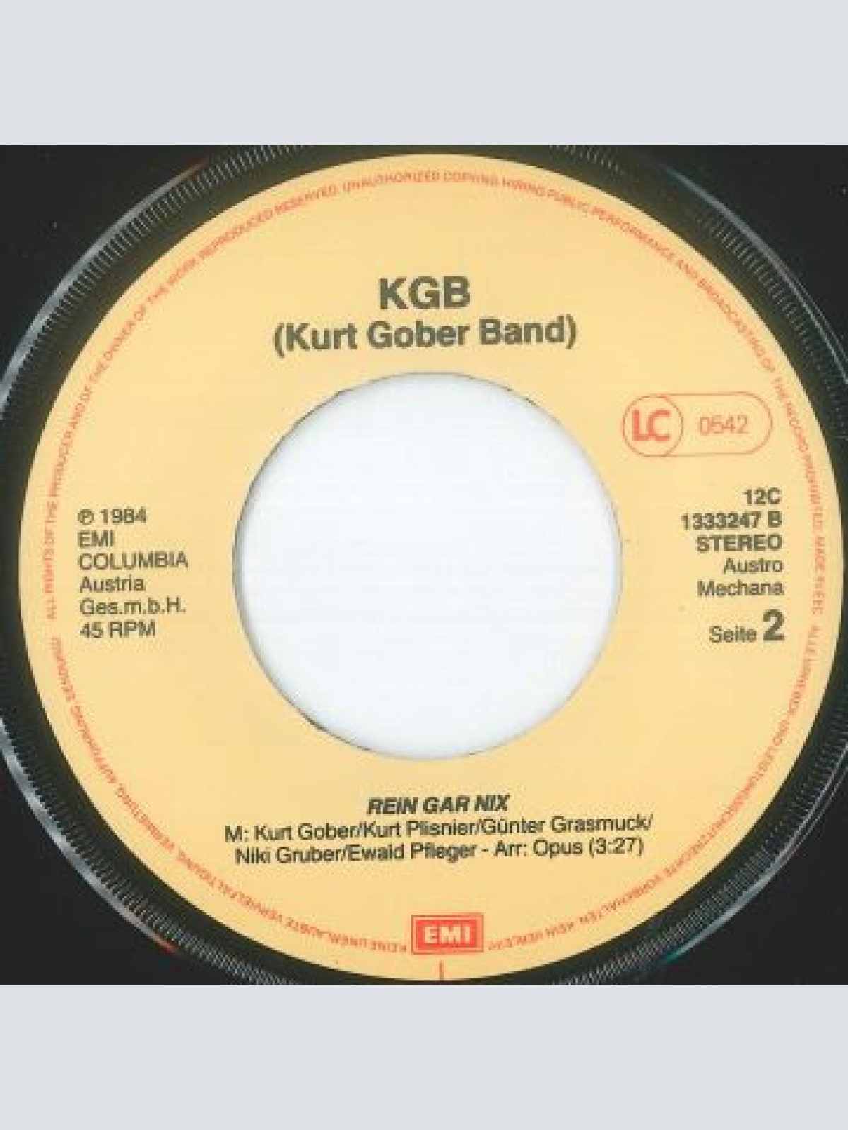 Vinyl / KGB (Kurt Gober Band)* - Es War Nix