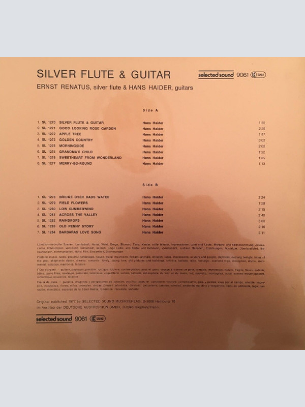 Vinyl / Ernst Renatus / Hans Haider - Silver Flute & Guitar