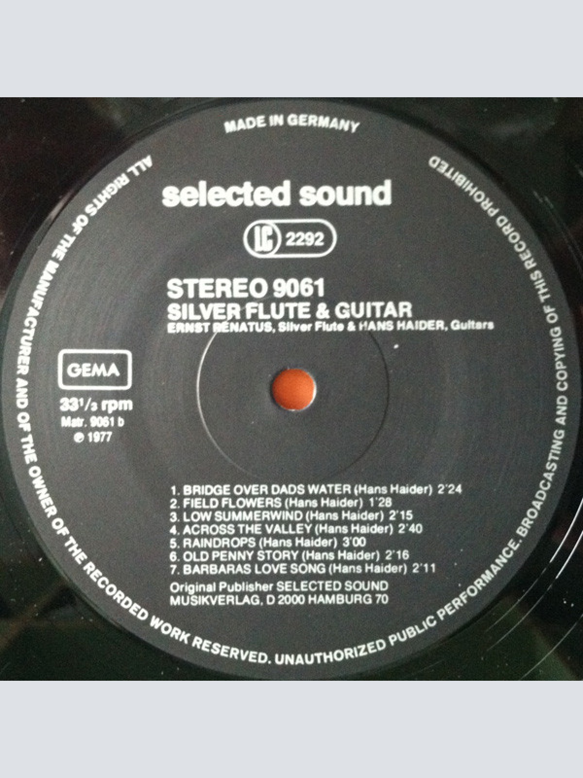 Vinyl / Ernst Renatus / Hans Haider - Silver Flute & Guitar