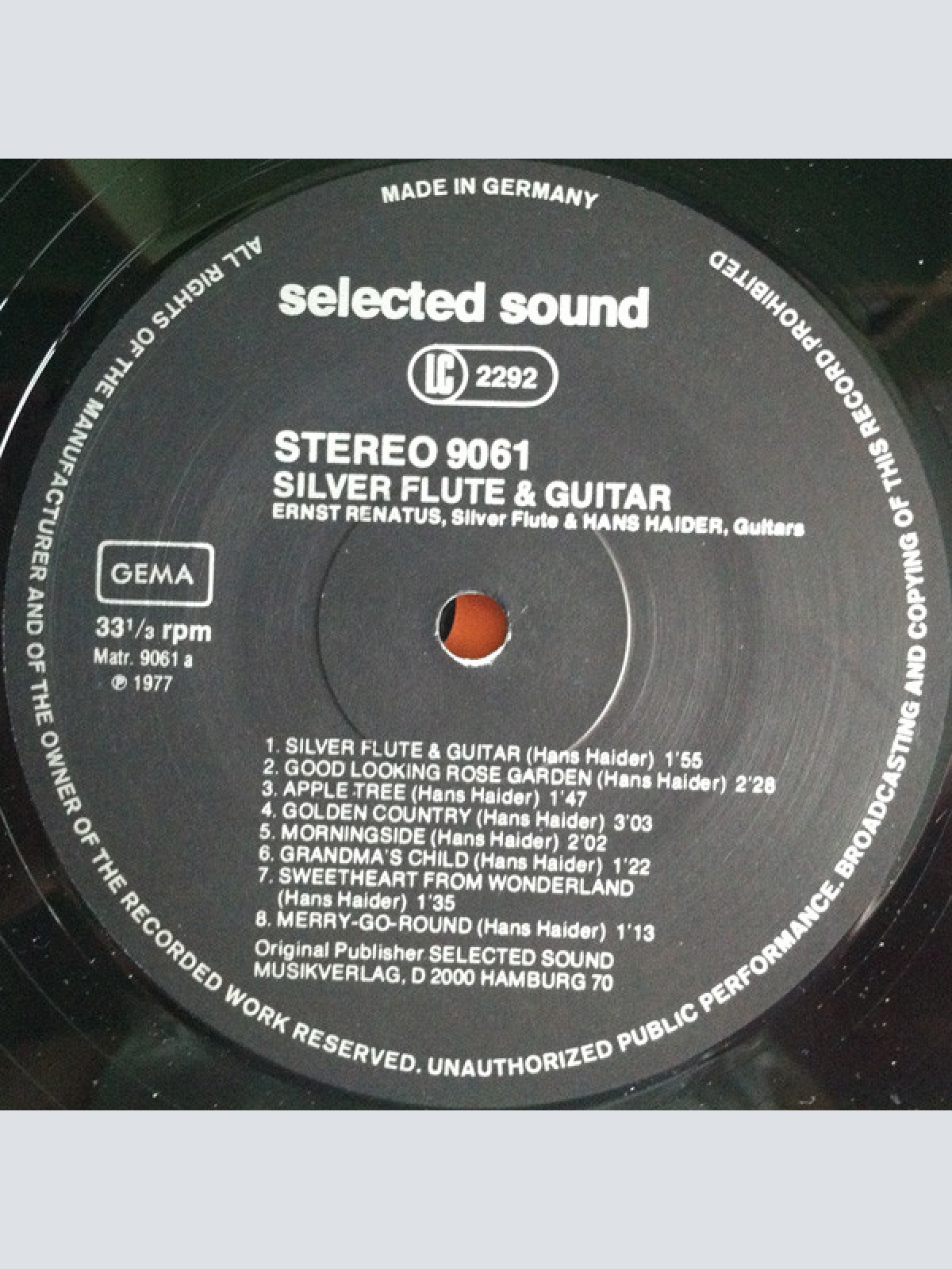 Vinyl / Ernst Renatus / Hans Haider - Silver Flute & Guitar