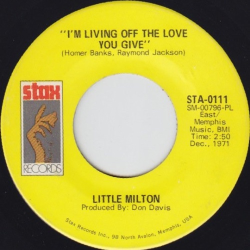 Vinyl / Little Milton - I'm Living Off The Love You Give