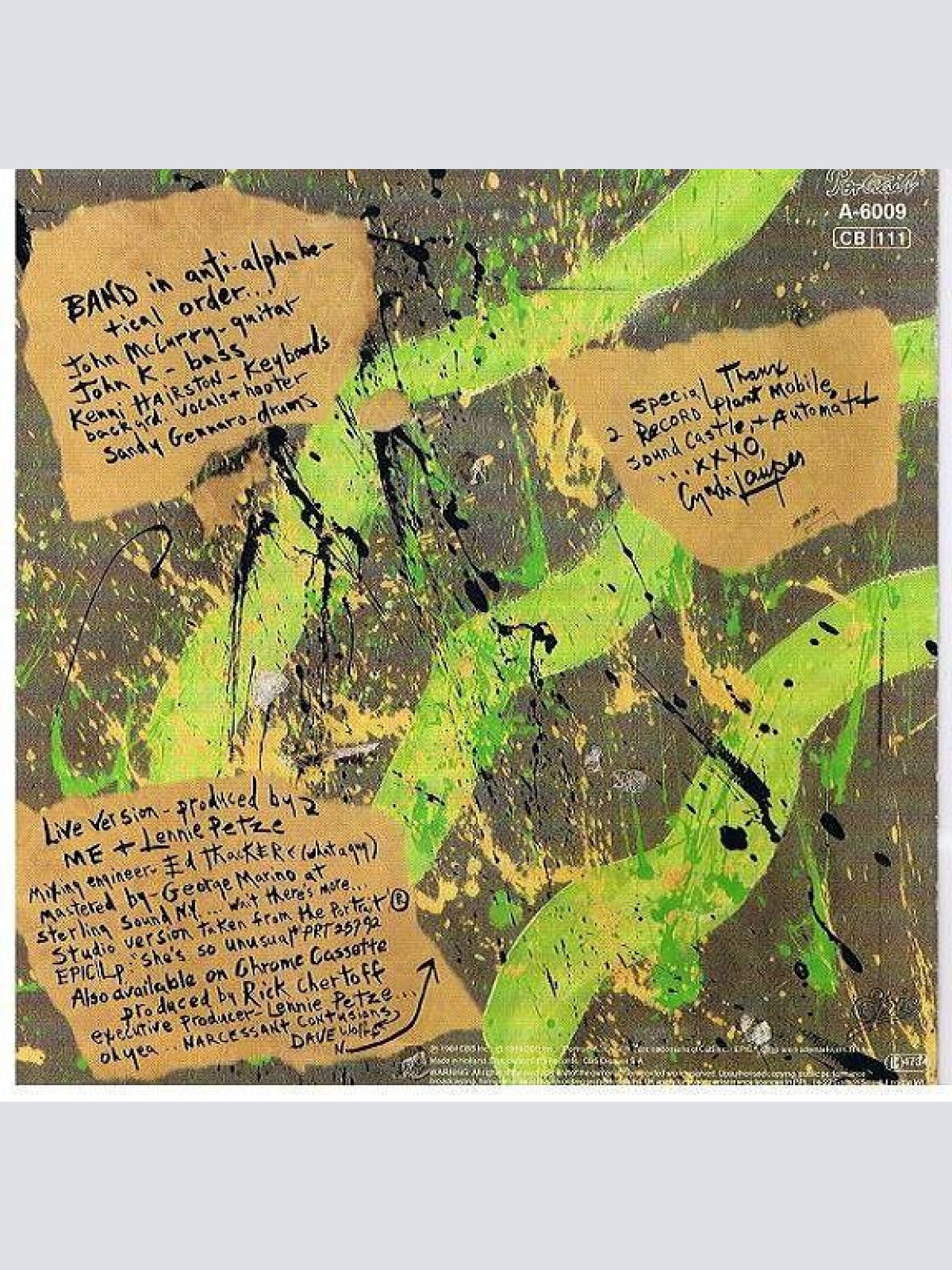 Vinyl / Cyndi Lauper - Money Changes Everything (Live)