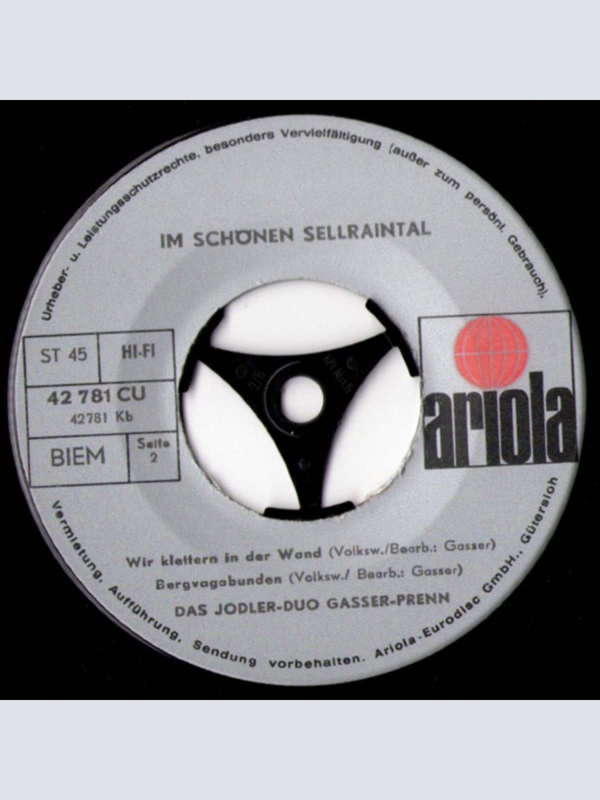 Vinyl / Jodler-Duo Gasser-Prenn* - Im Schönen Sellraintal