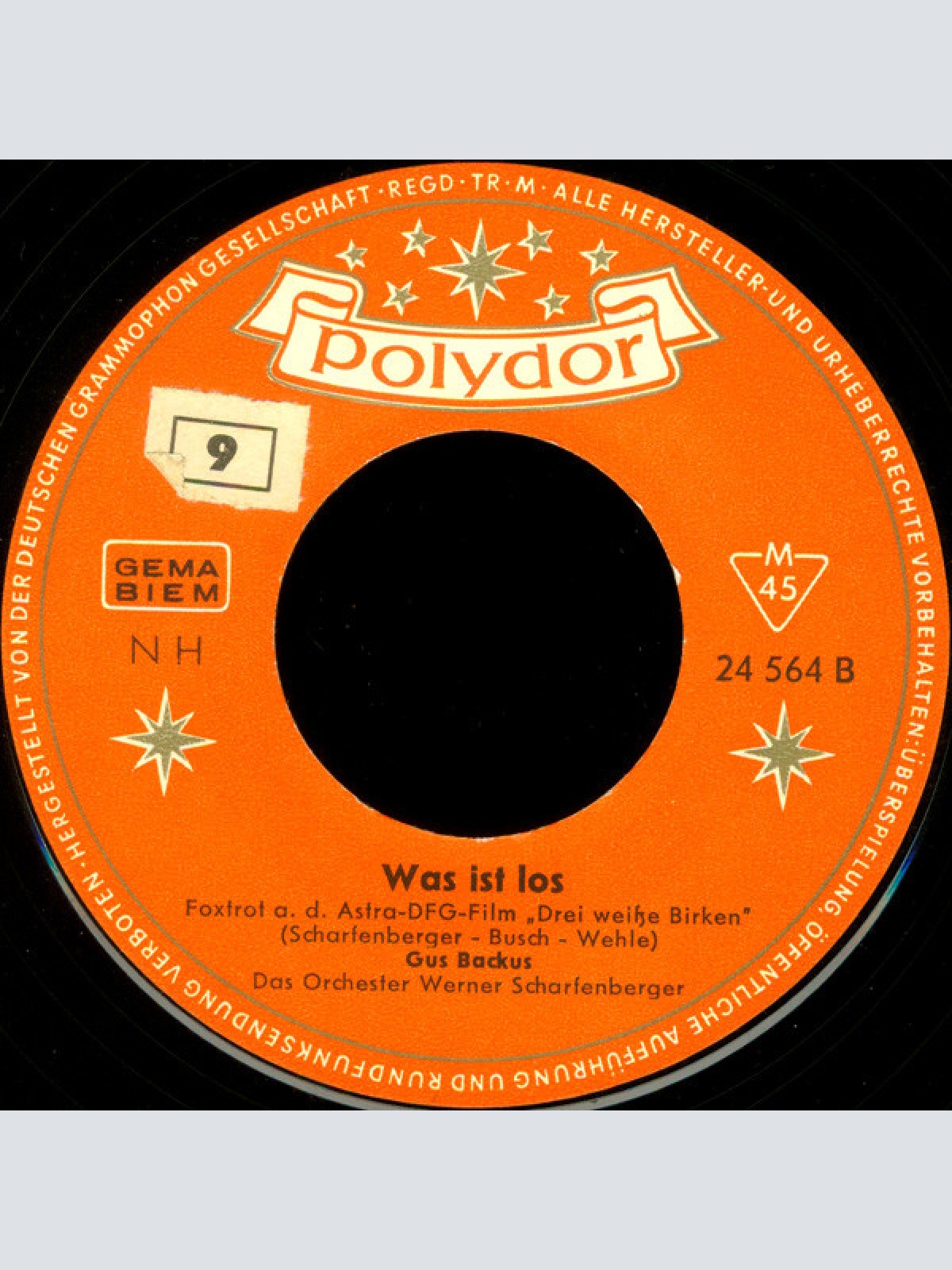 Vinyl / Gus Backus - Der Mann Im Mond / Was Ist Los?