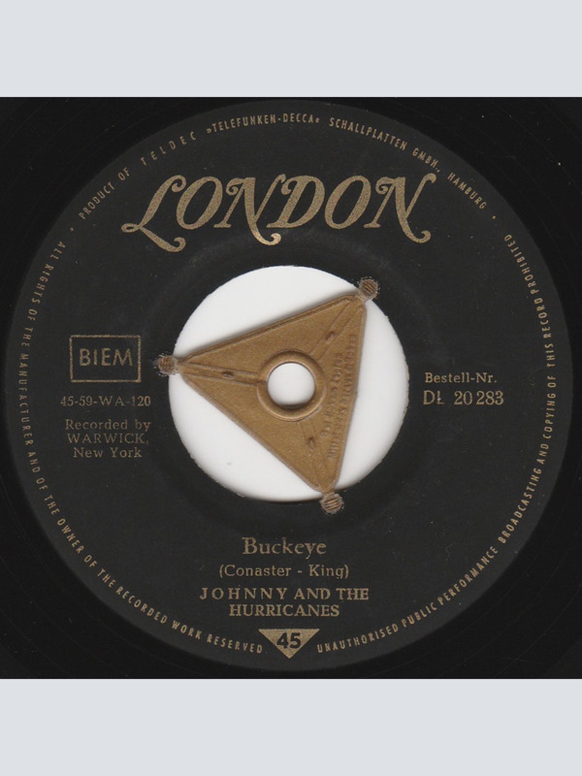 Vinyl / Johnny And The Hurricanes - Red River Rock / Buckeye