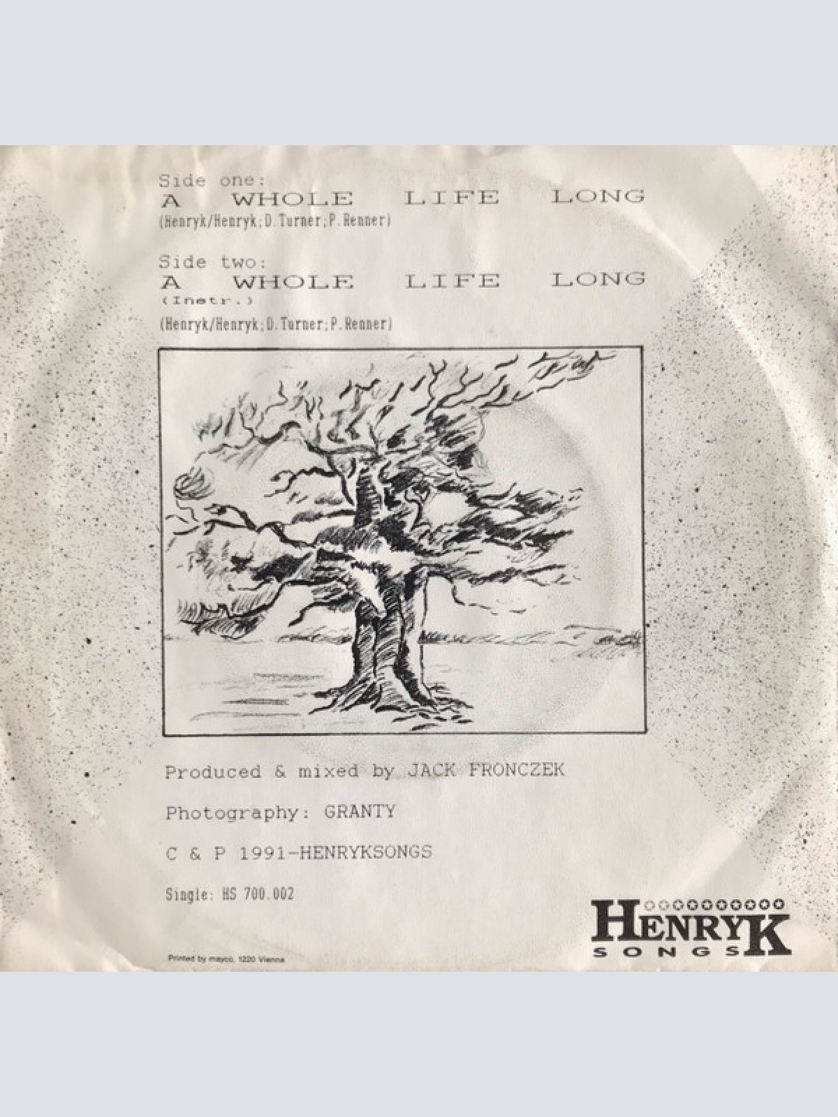 Vinyl / Henryk - A Whole Life Long